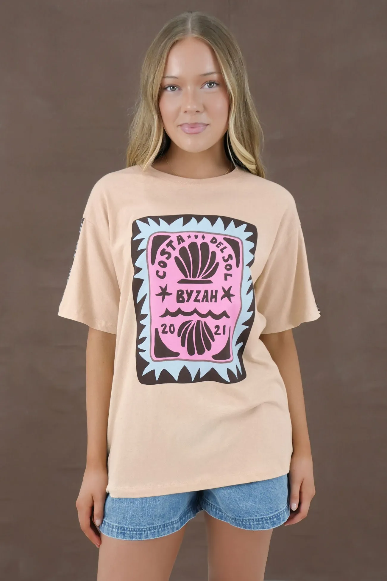 Costa Tee Beige UltraLightweight All-Day Stretch