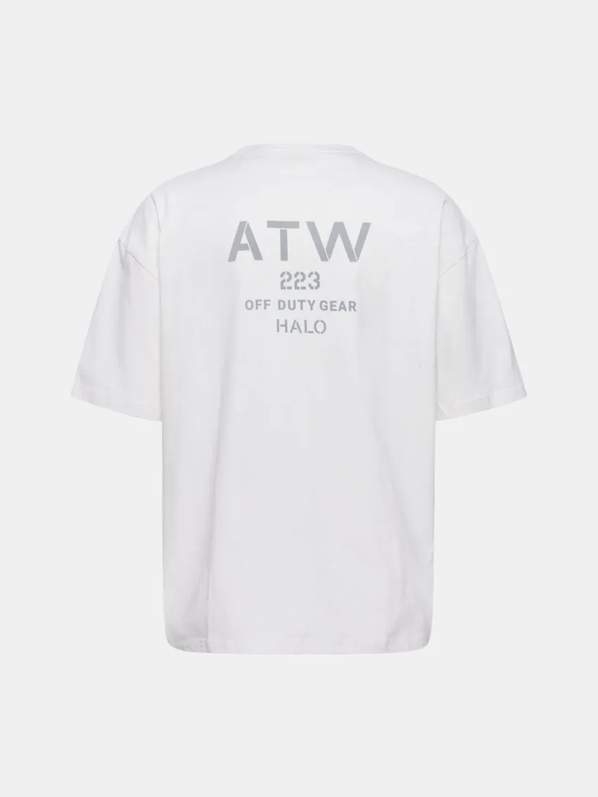 Graphic Boxy Tee Marshmallow/Griffing Stretch waistband Moisture Management Technology