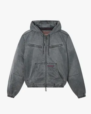 Comfy Worker Jacket Ash Rubberized Zippers