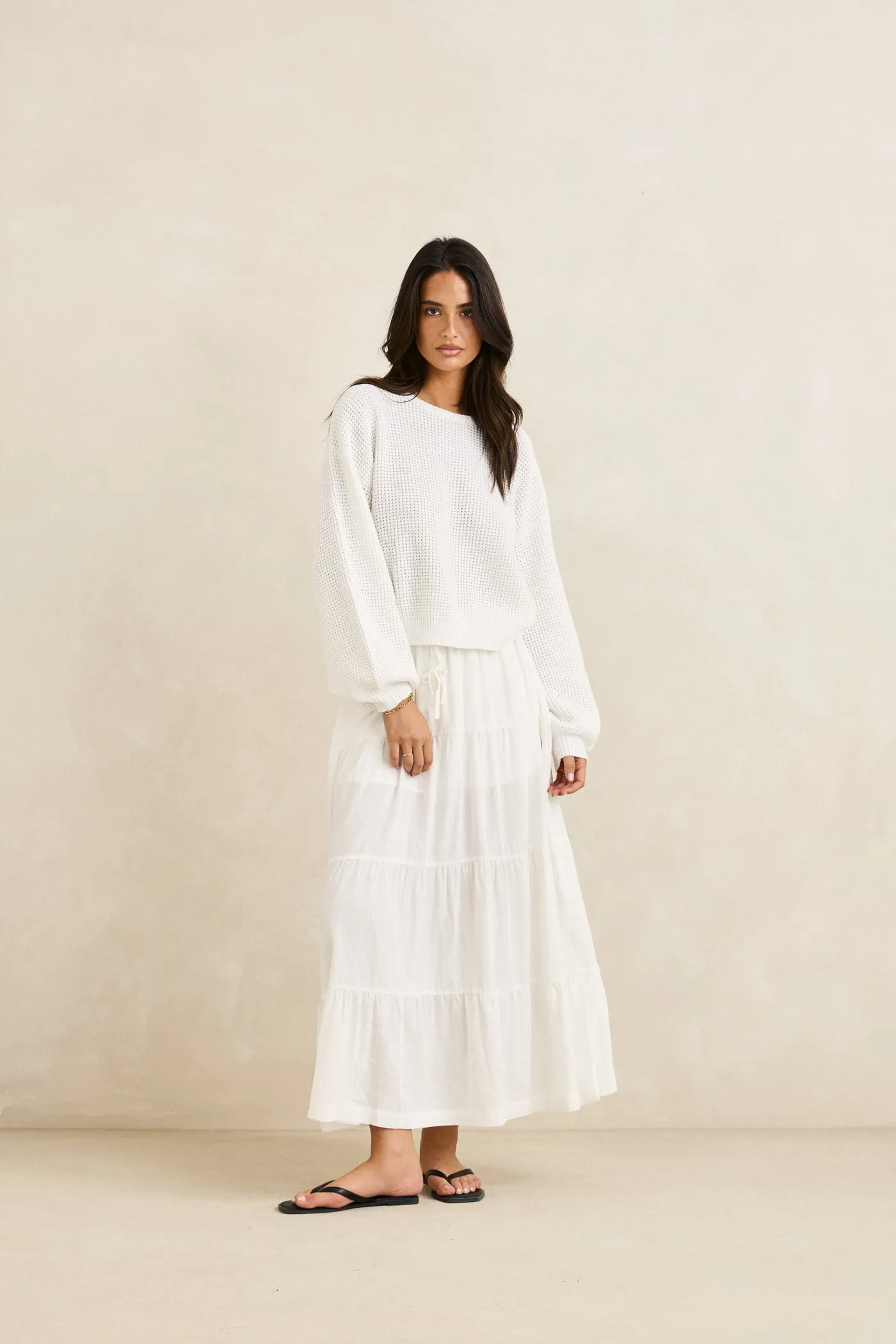 Moisture wicking Classic Knit Jumper White