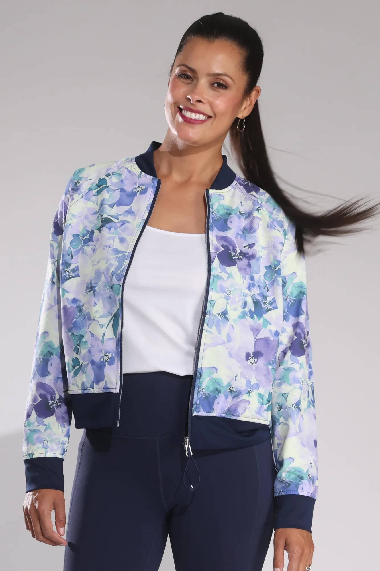 Jacket | Blue Seascape Floral | 0804B1 Sport Fit Classic Fit Cut