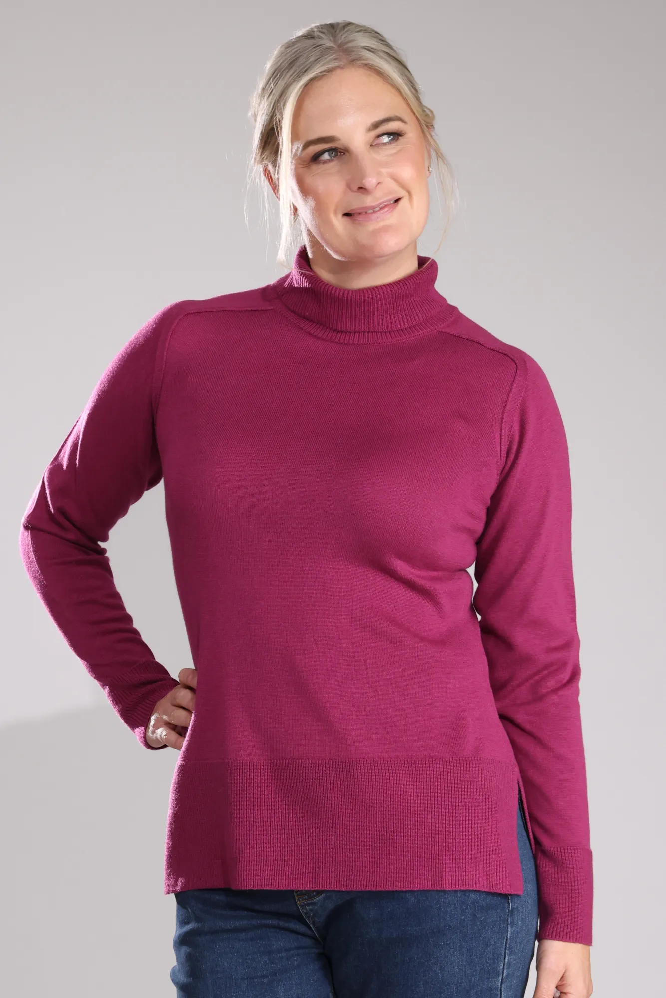 Jumper - Knitwear | RASPBERRY | 6346B1 Durable Edge Binding Dimensional Stability