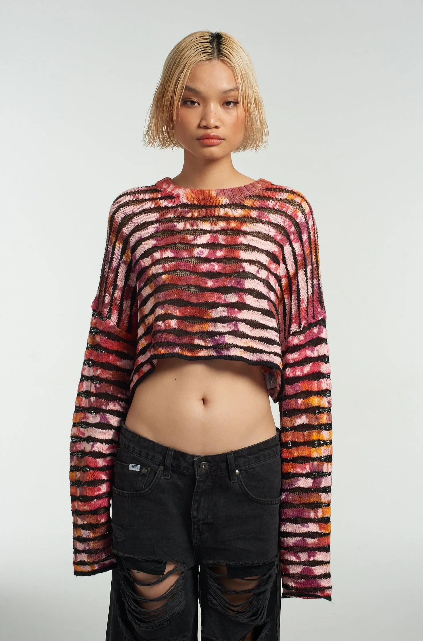 Subtle Elegance Scribble Tie Dye Knit