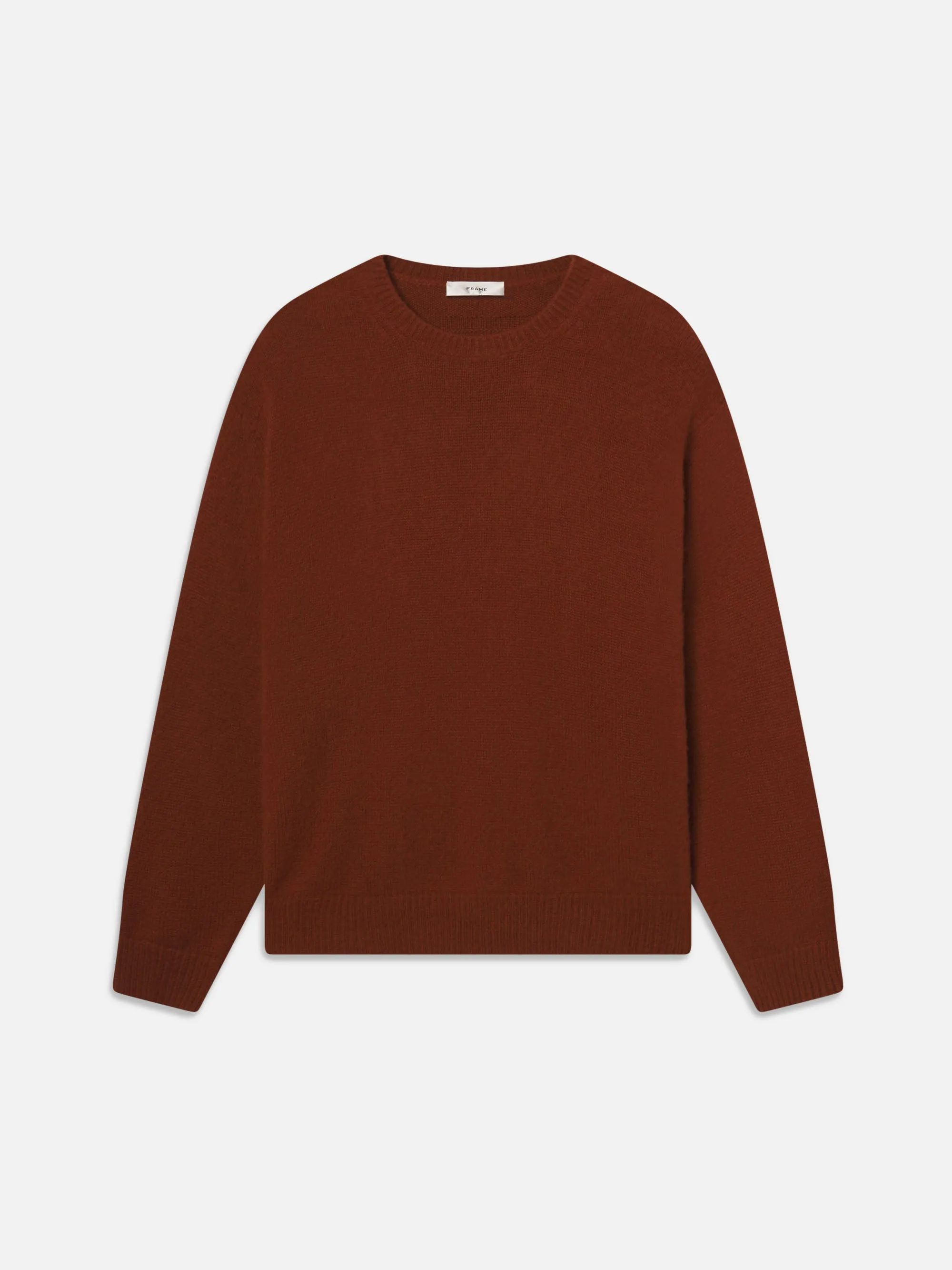 FrictionReduced Sleeve Construction Compression Fit Technology The Cashmere Brushed Sweater -- Rust