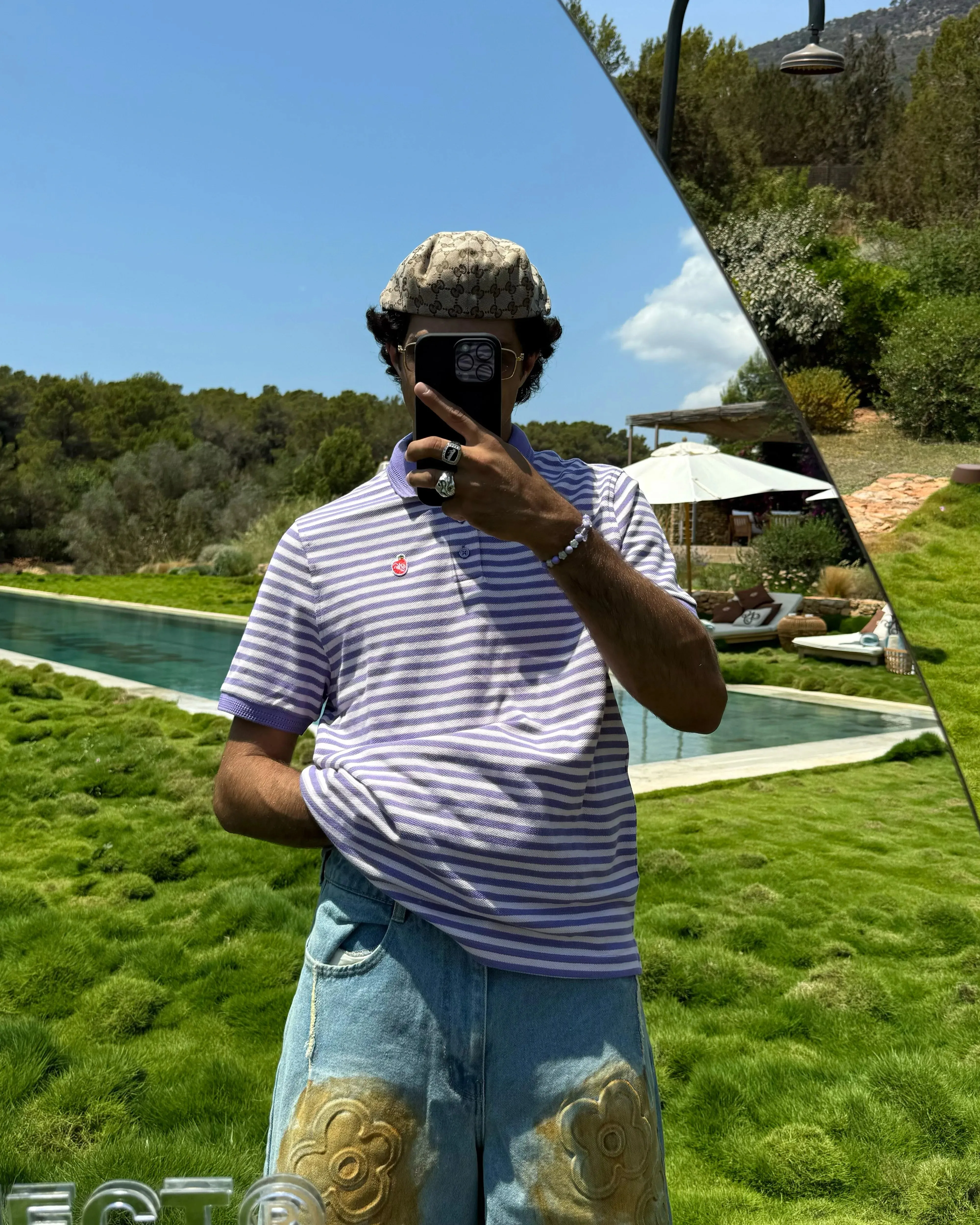 Green Soul Apple Crew Stripes Polo Purple