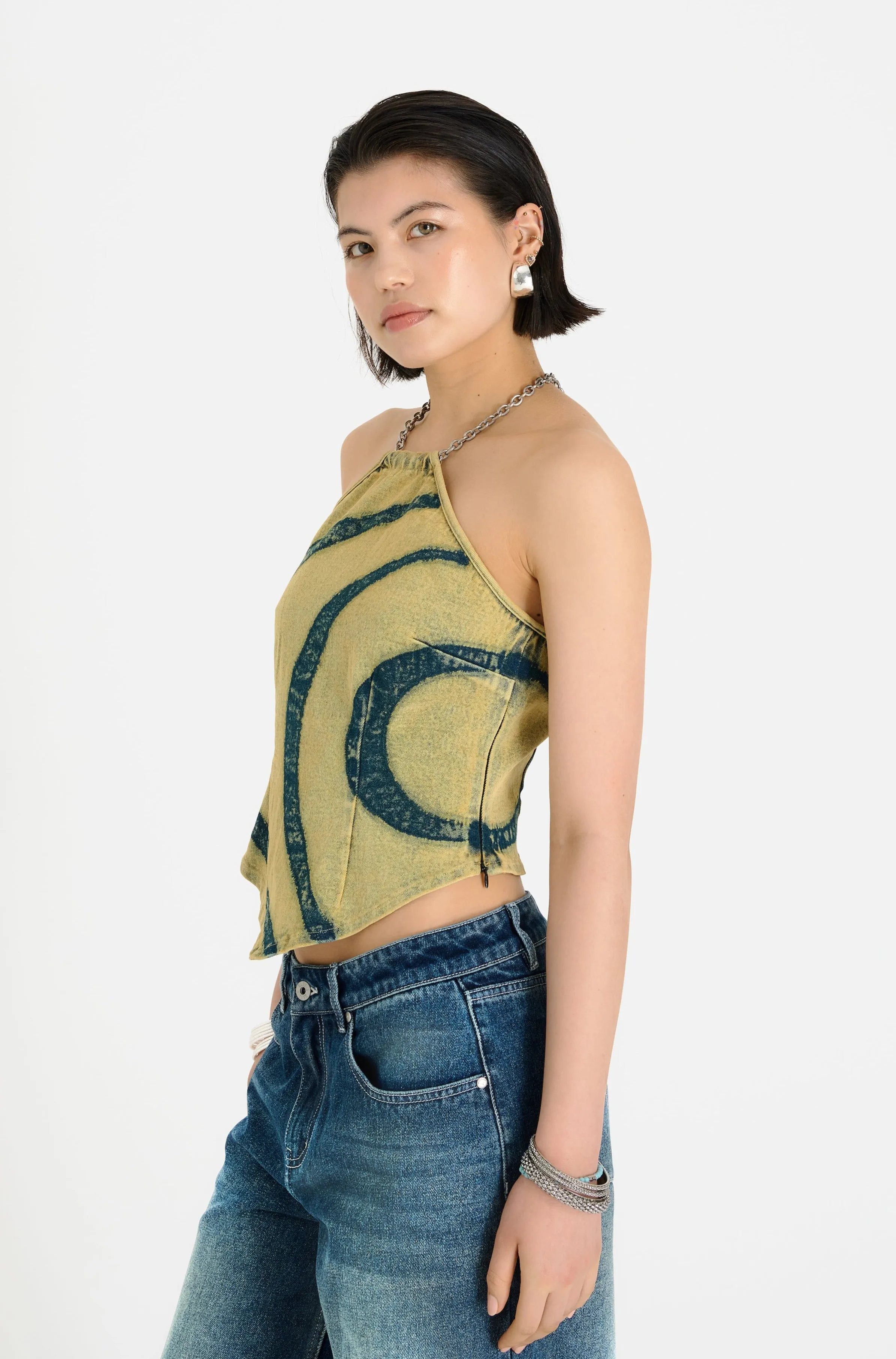 Ariel Halter Neck Top Sharp Cut