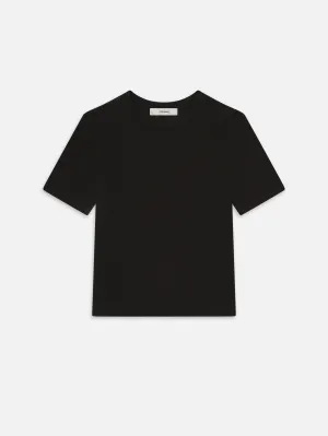 The Rib Baby Tee -- Black skinny but not tight Autumn coziness