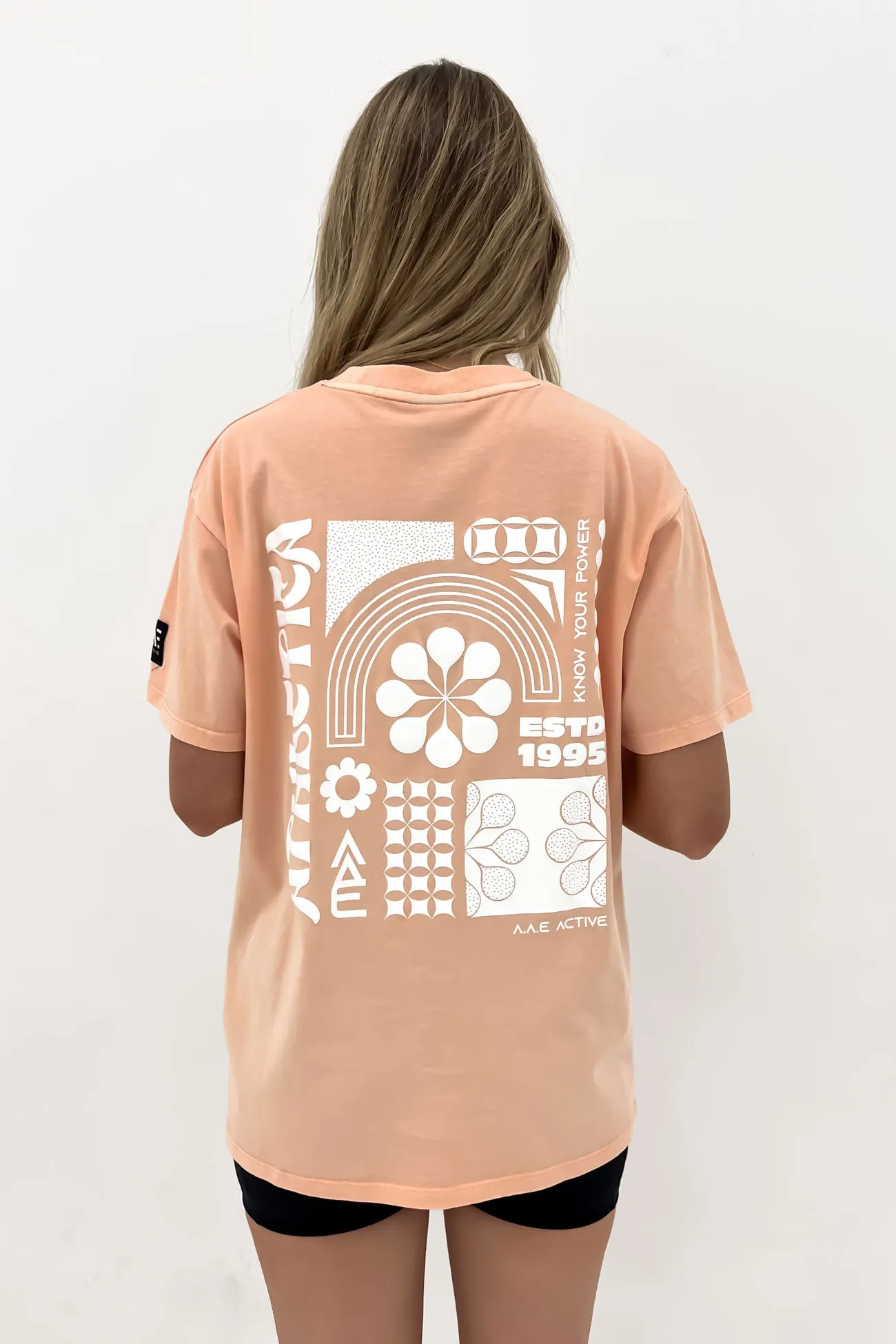 Athletica Oversized Tee Peach brandable Basic Wear