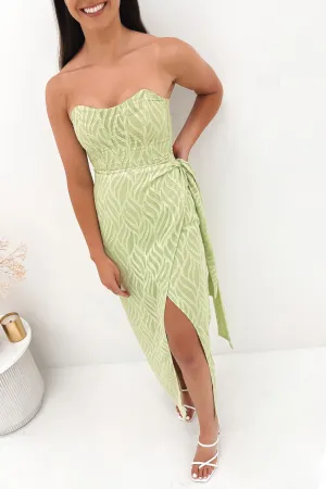 Avia Midi Dress Green Skirt Flare