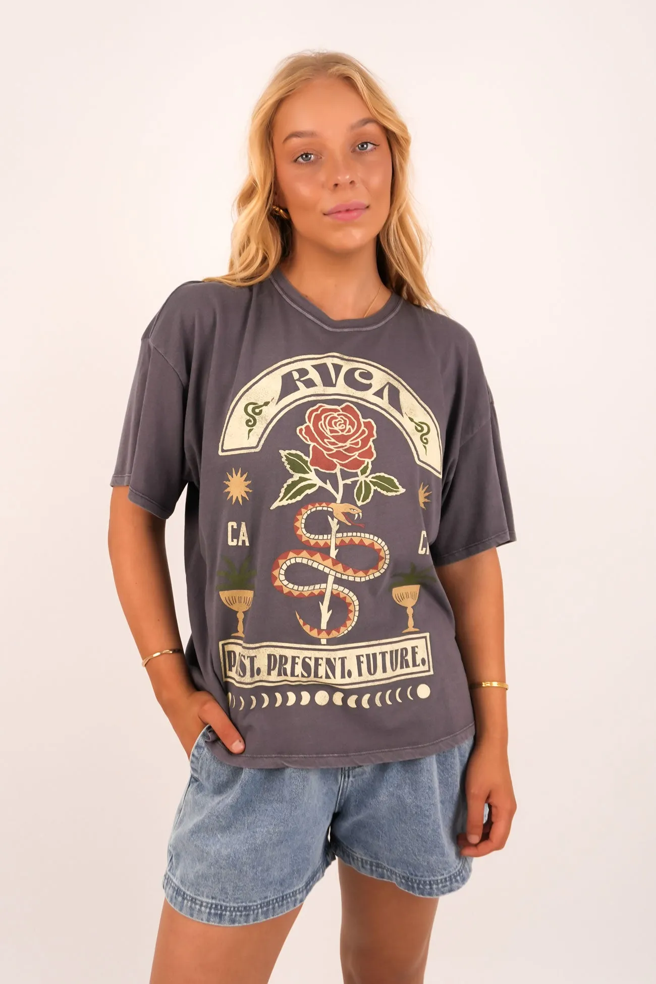 Chic and Cozy Skin Friendly Lining Baggie Tee II Gravel