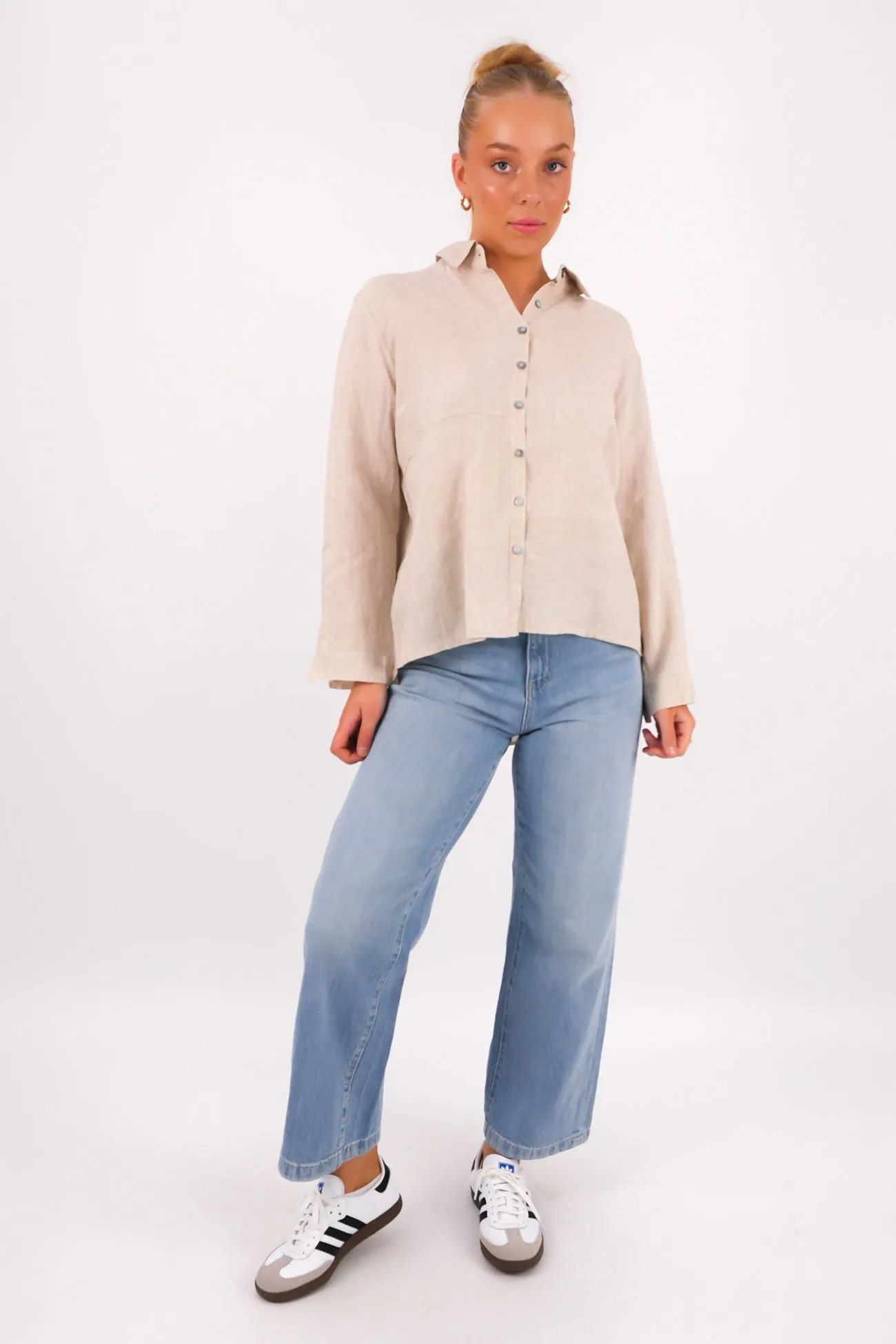 Axel Shirt Beige Eco Friendly Fabric Temperature Control Fabric