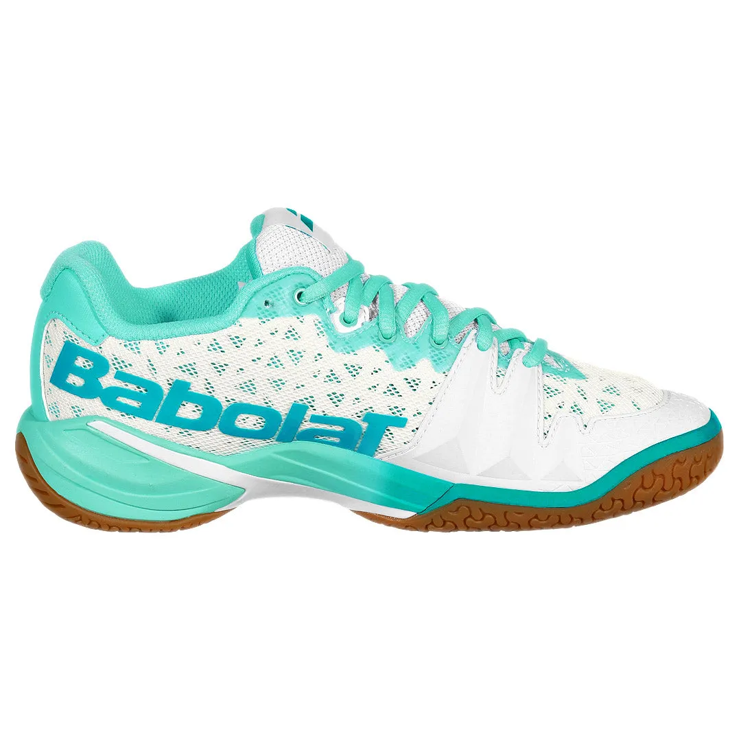 Elastic laces Babolat Women's Shadow 4 - White/Lagoon