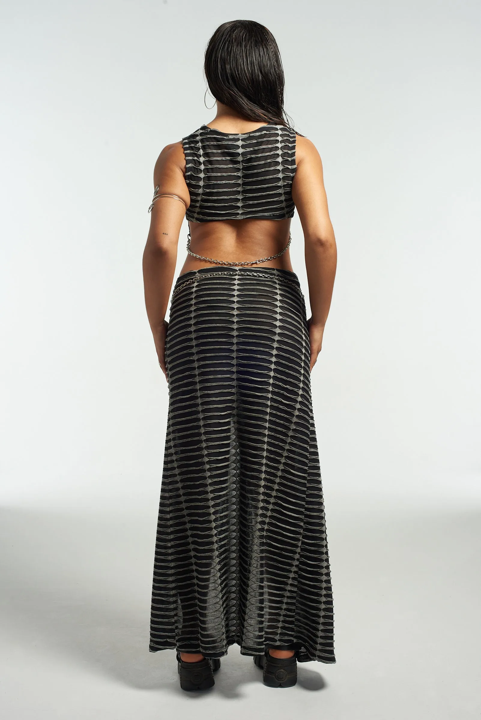 Daily Mood Fracture Maxi Skirt