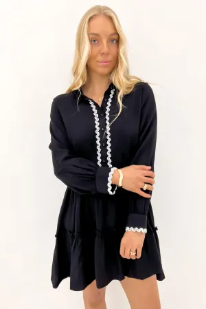 Hahnee Mini Dress Black Soft Profile Pastel-Tone