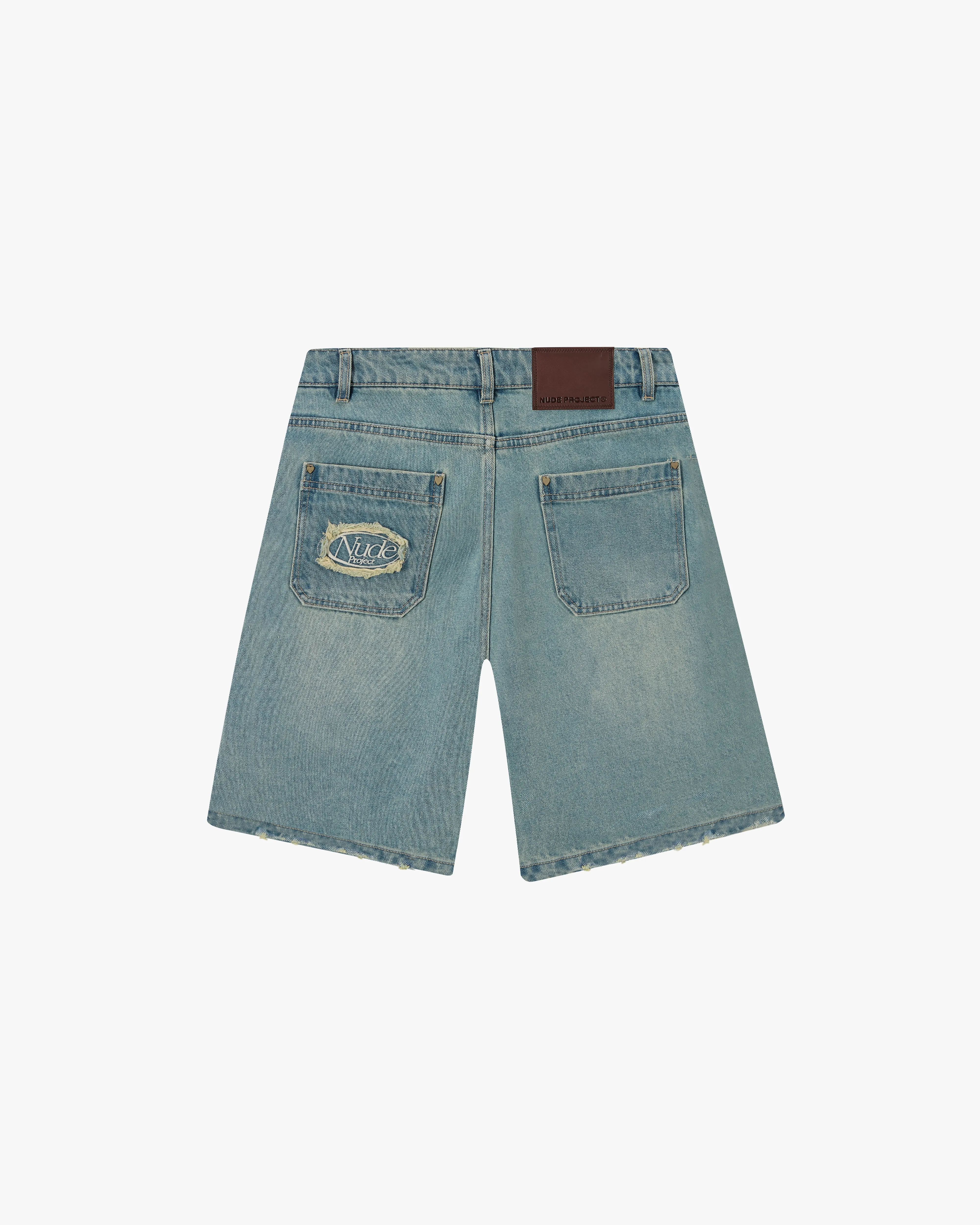 Basic Denim Shorts Sand Wash NonIrritatingTags Glide On Mobility Cut