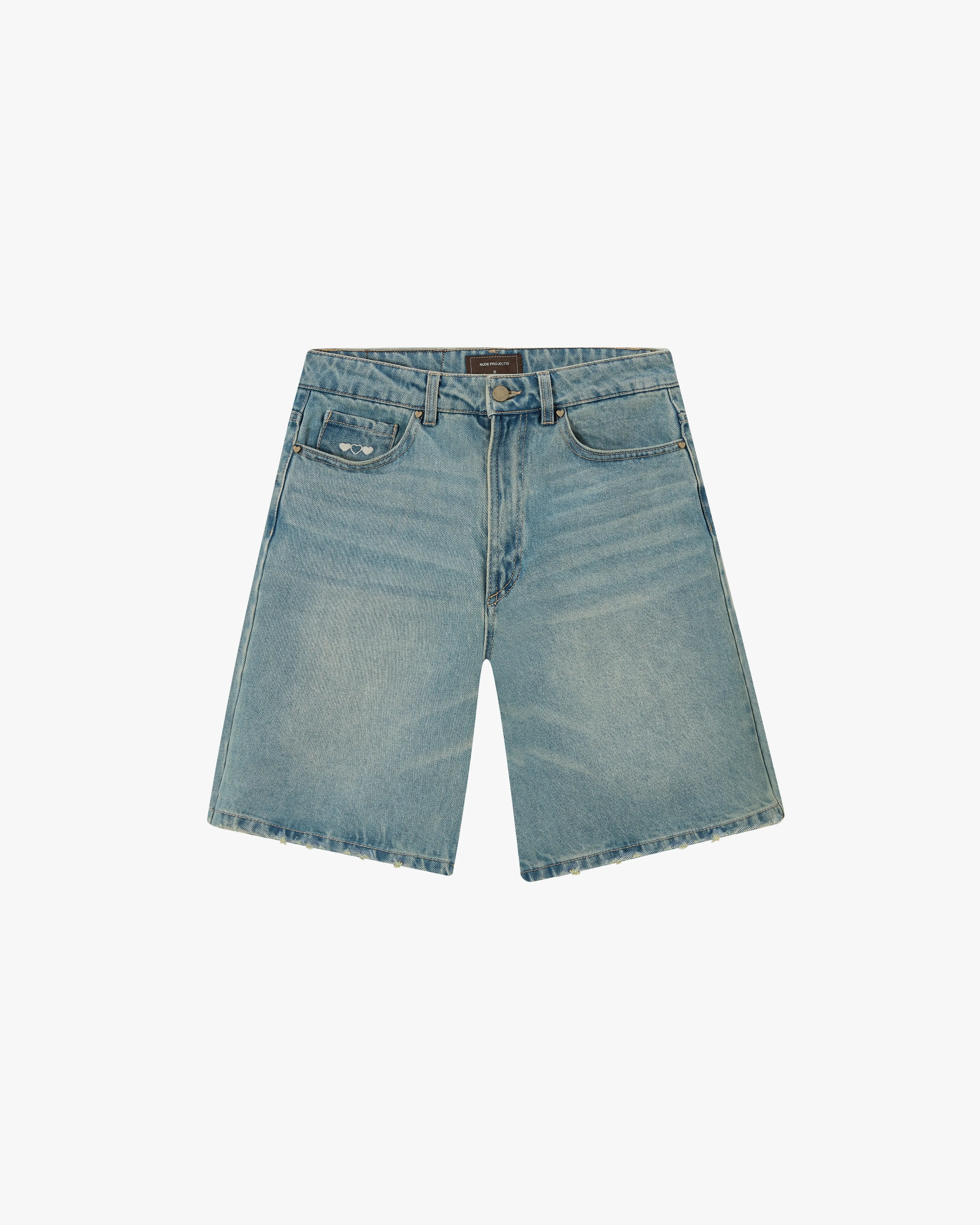 Youth fashion Basic Denim Shorts Sand Wash