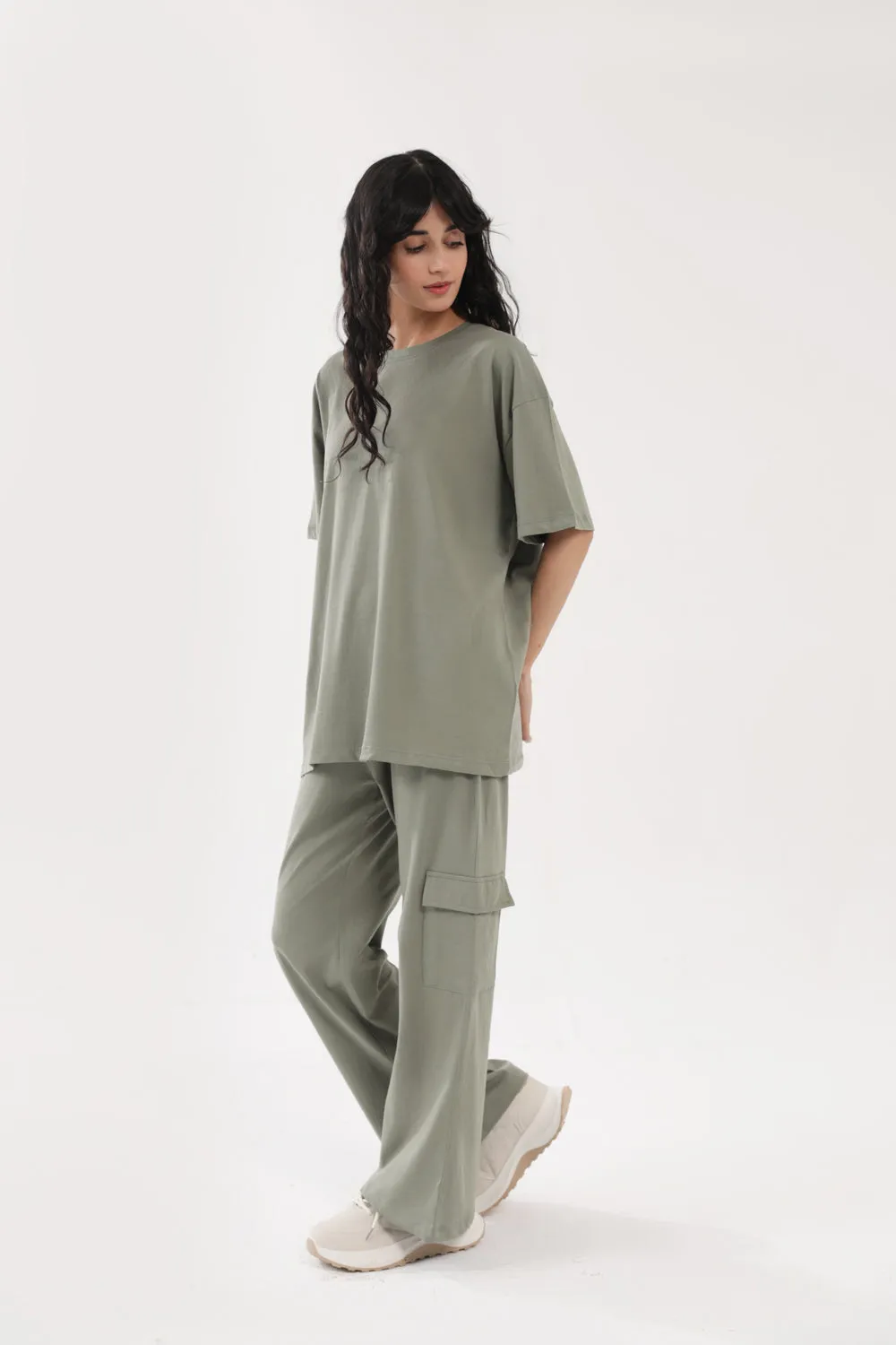 Active Outfit Cold Wash Optimized BASIC OVERSIZED TEE