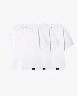 Soft Jacket Stretchable Waistband Basic Tee White 3xPack