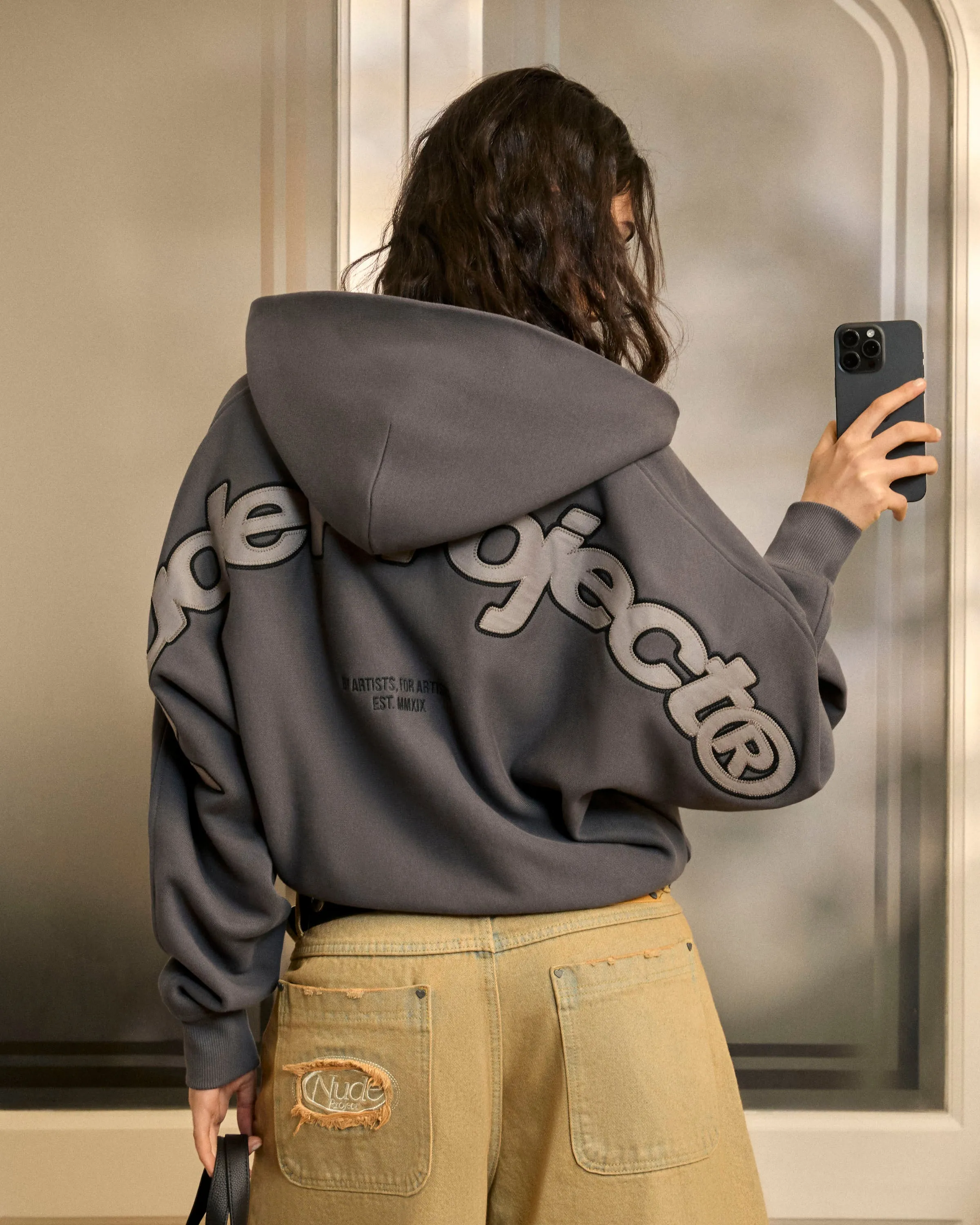 Unisex Comfy All Day Beast Zip-Up Hoodie Ash