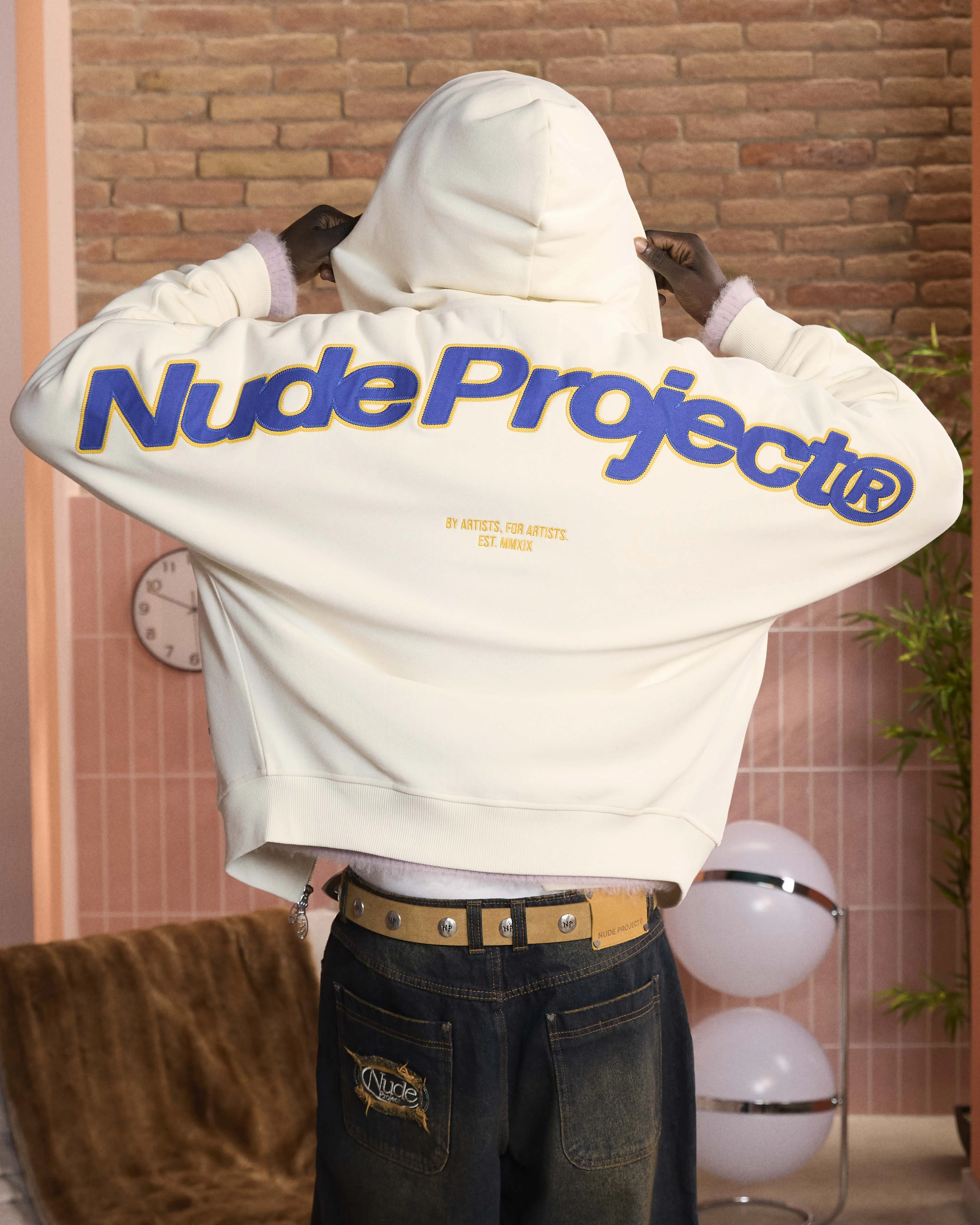 Beast Zip-Up Hoodie Marshmellow Comfortable Layers Tall Fit