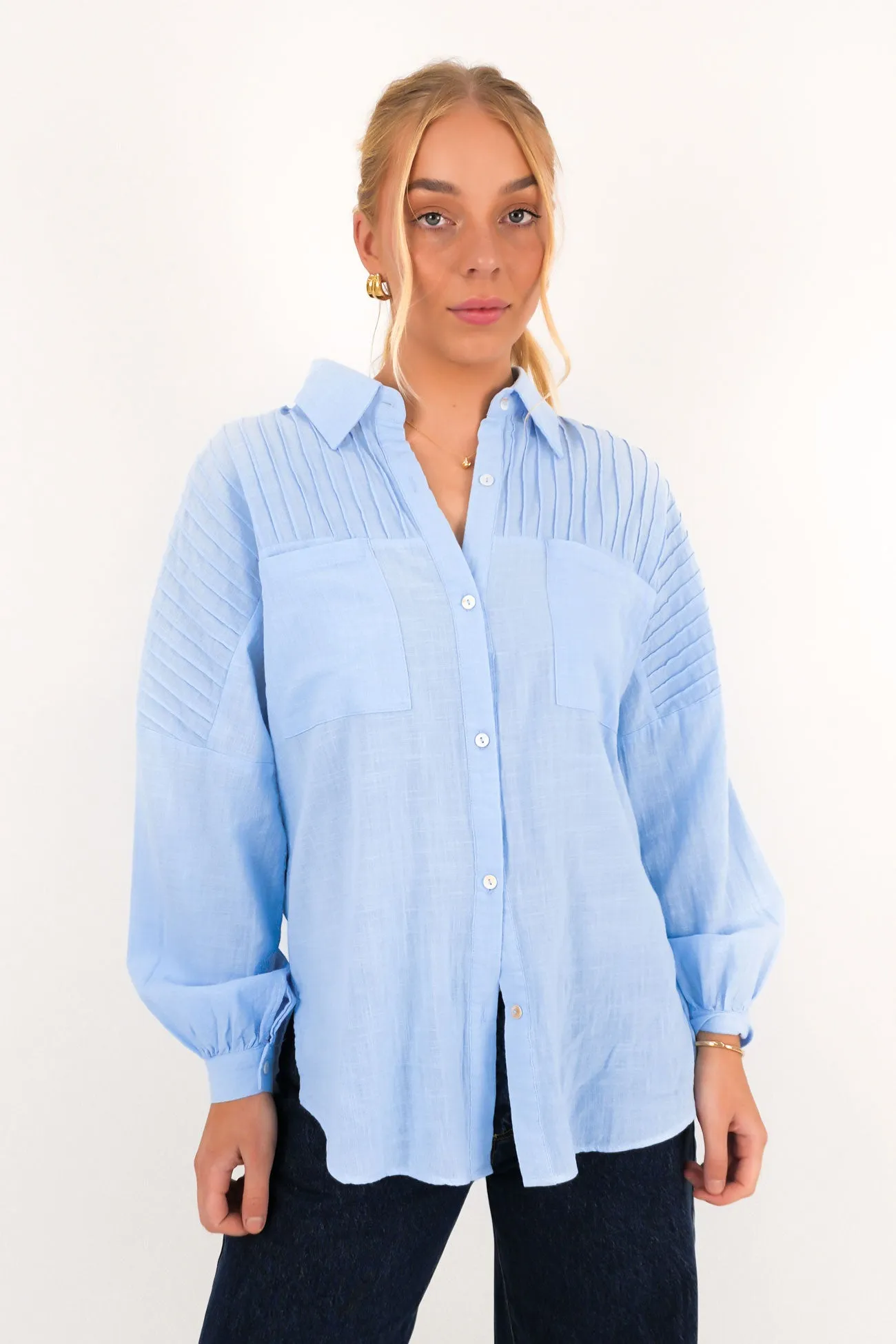 Sustainable Production Process Belle Shirt Blue