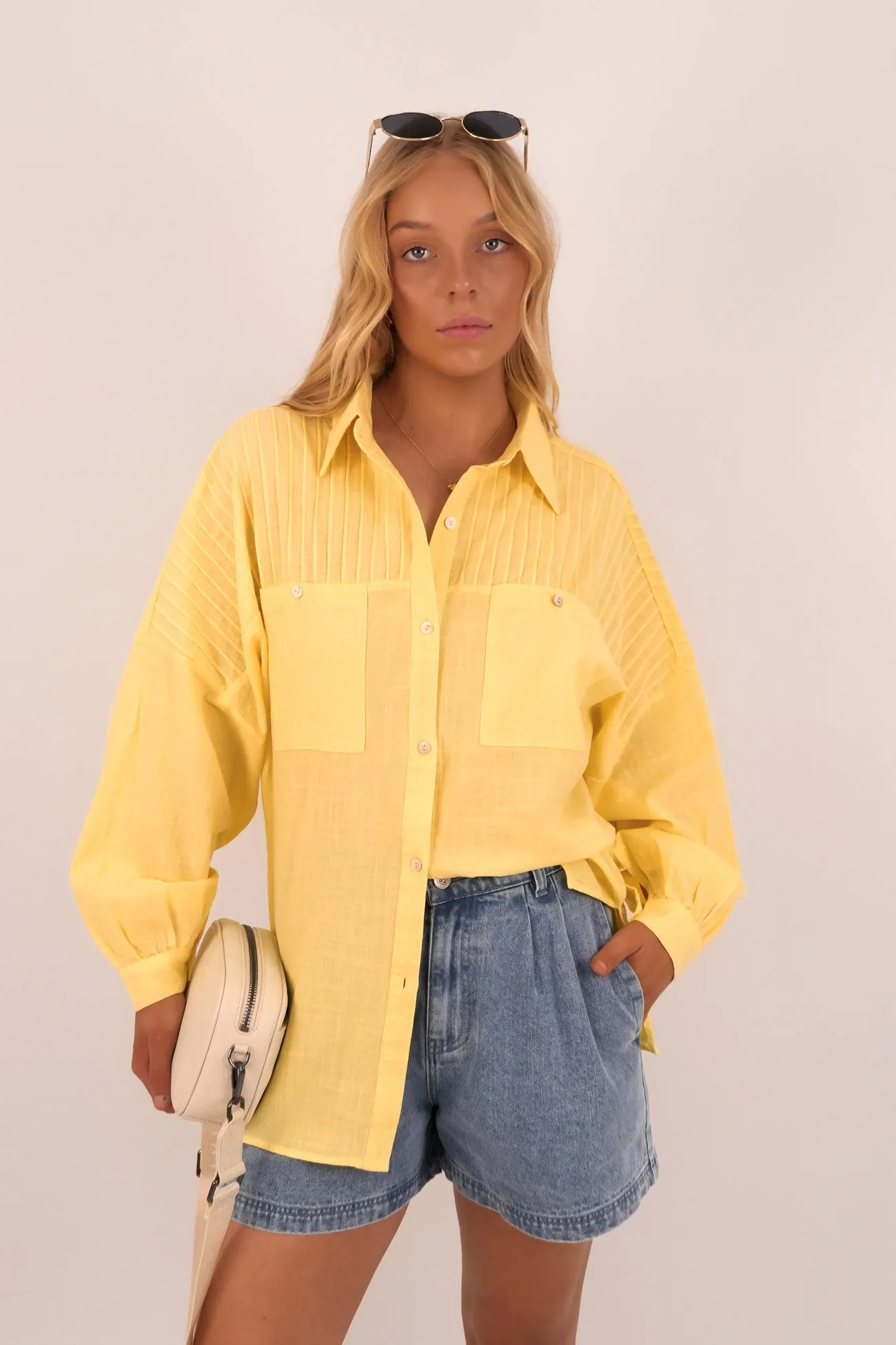 All-Day Wear Sleek Fit Belle Shirt Yellow