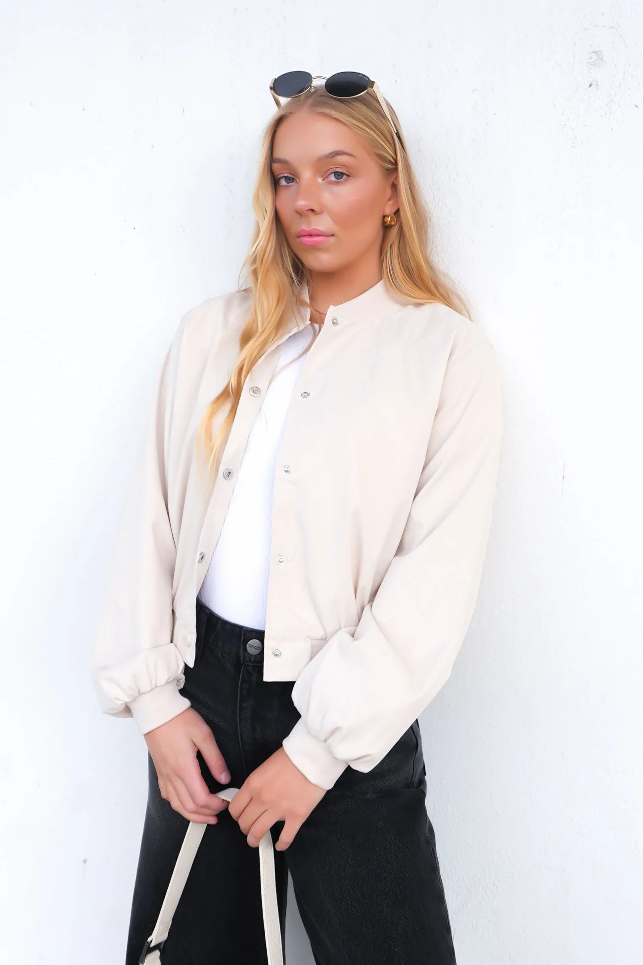 Sport Inspired Style Benny Bomber Cream