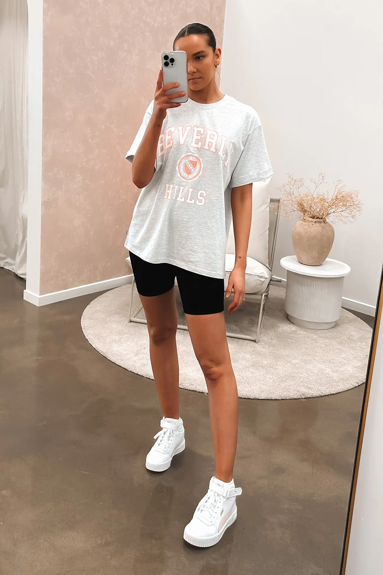 Beverly Hills Tee Snow Marle Fashion-Forward Fit