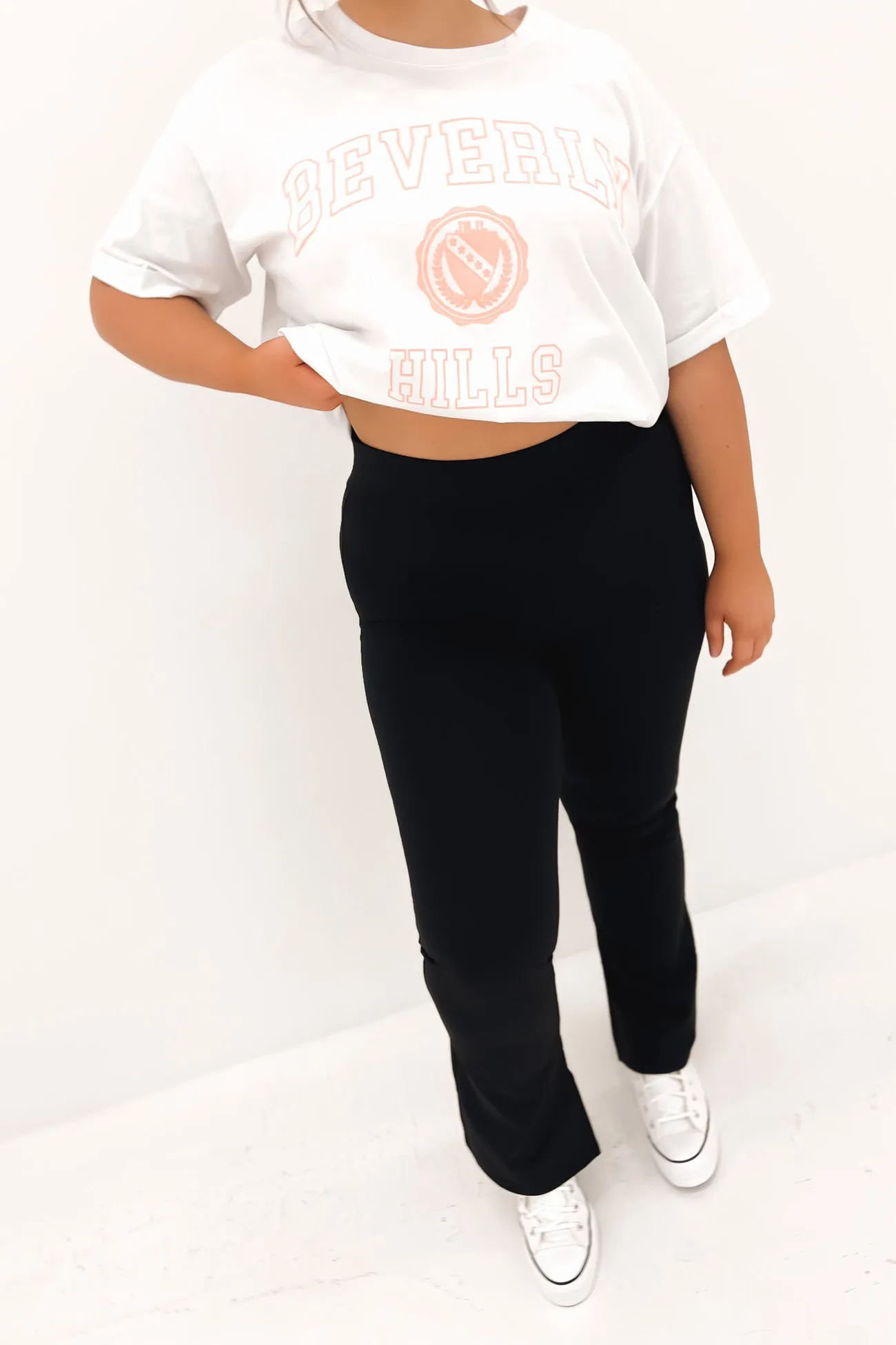 Soft Fabric Simple and Cozy Beverly Hills Tee White