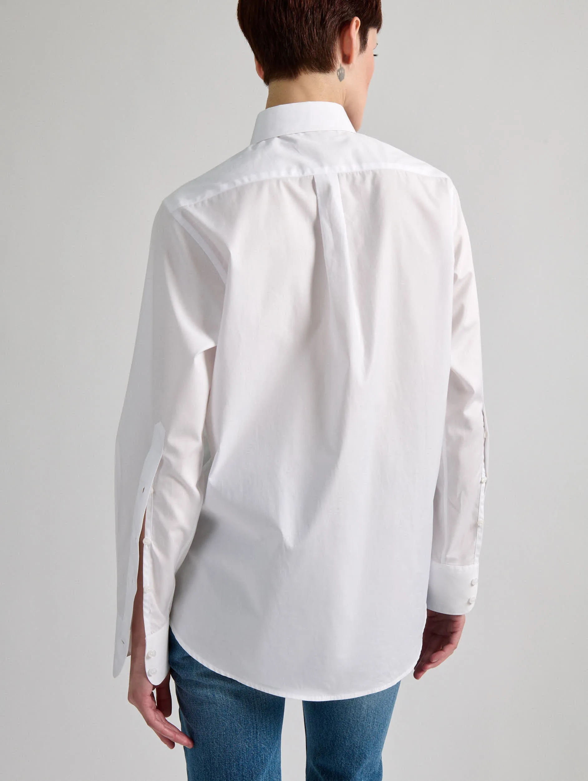 White poplin shirt Comfy Fit Layer