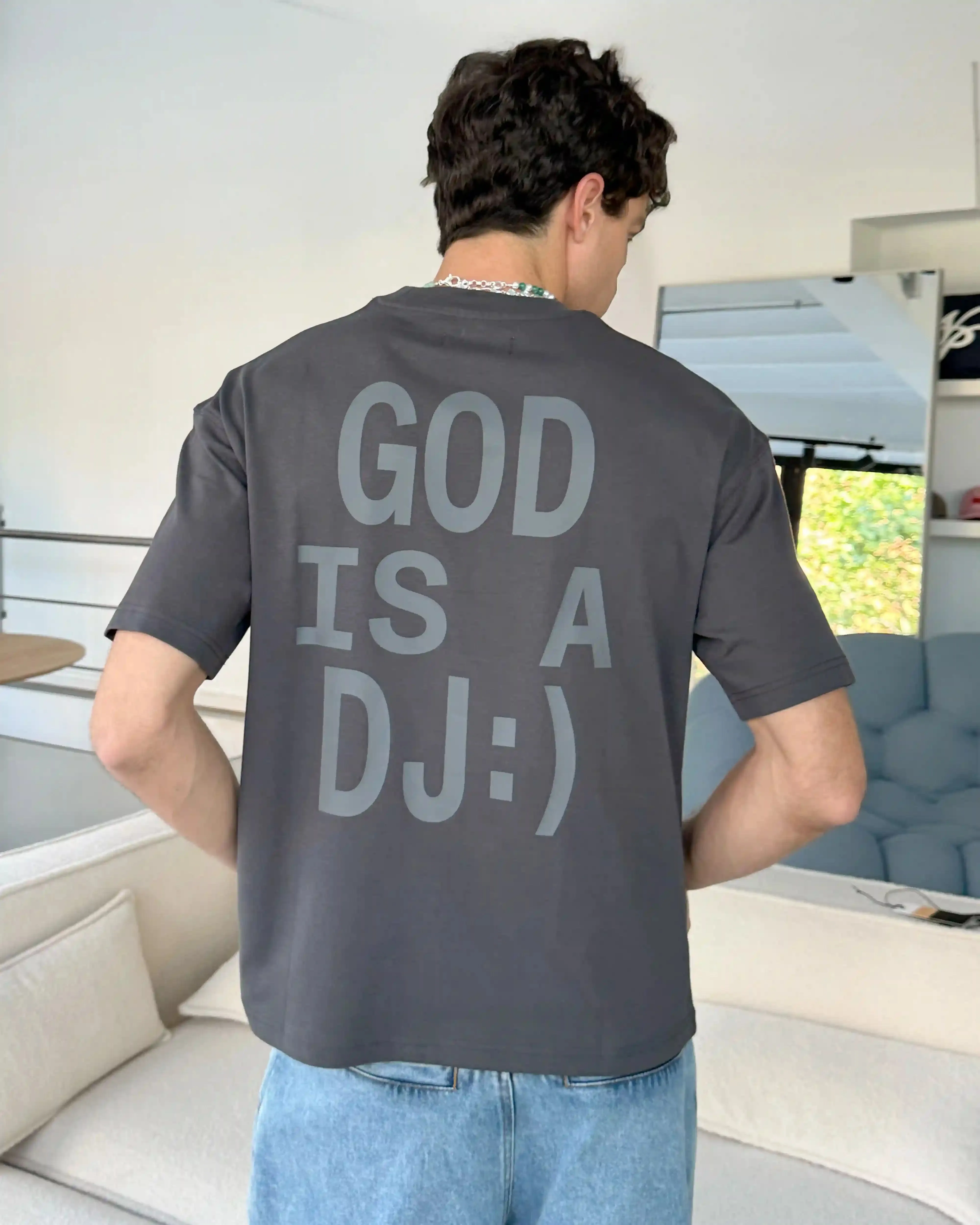 God is a DJ Tee Ash slim fit