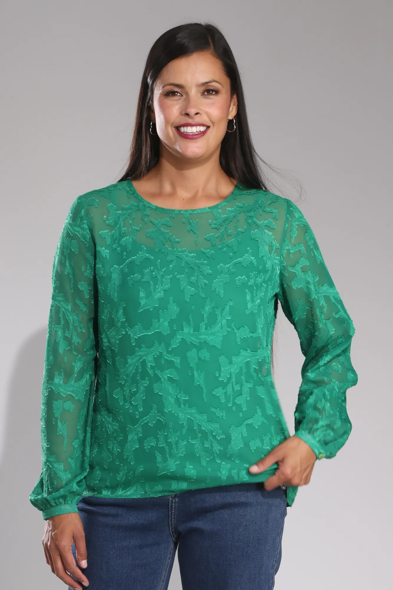 DoubleStitchReinforcement Glass Fit Top | EMERALD | 0034B1