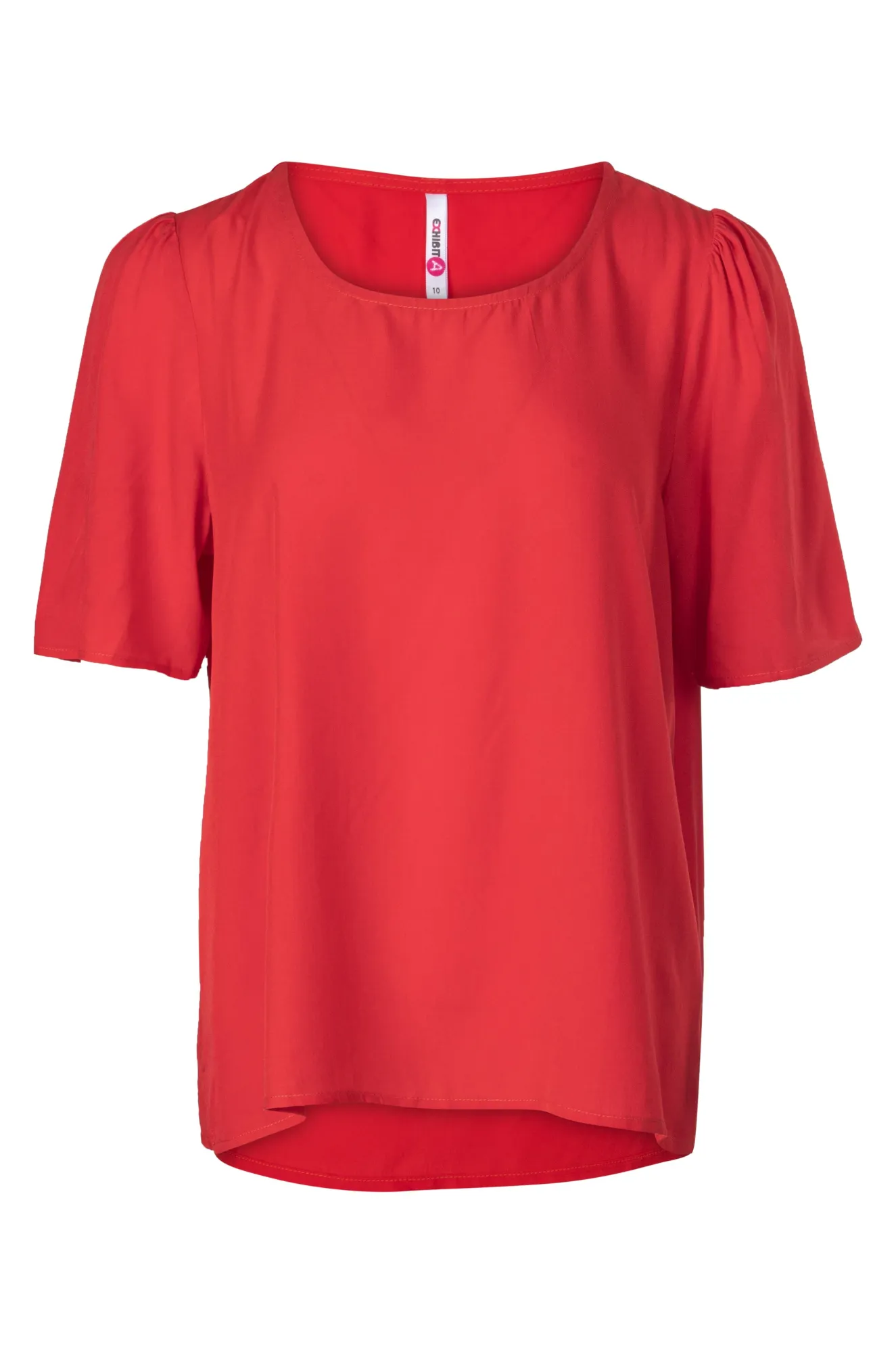 Plain puff sleeve Top | RED | 3310A1 Easy Breath