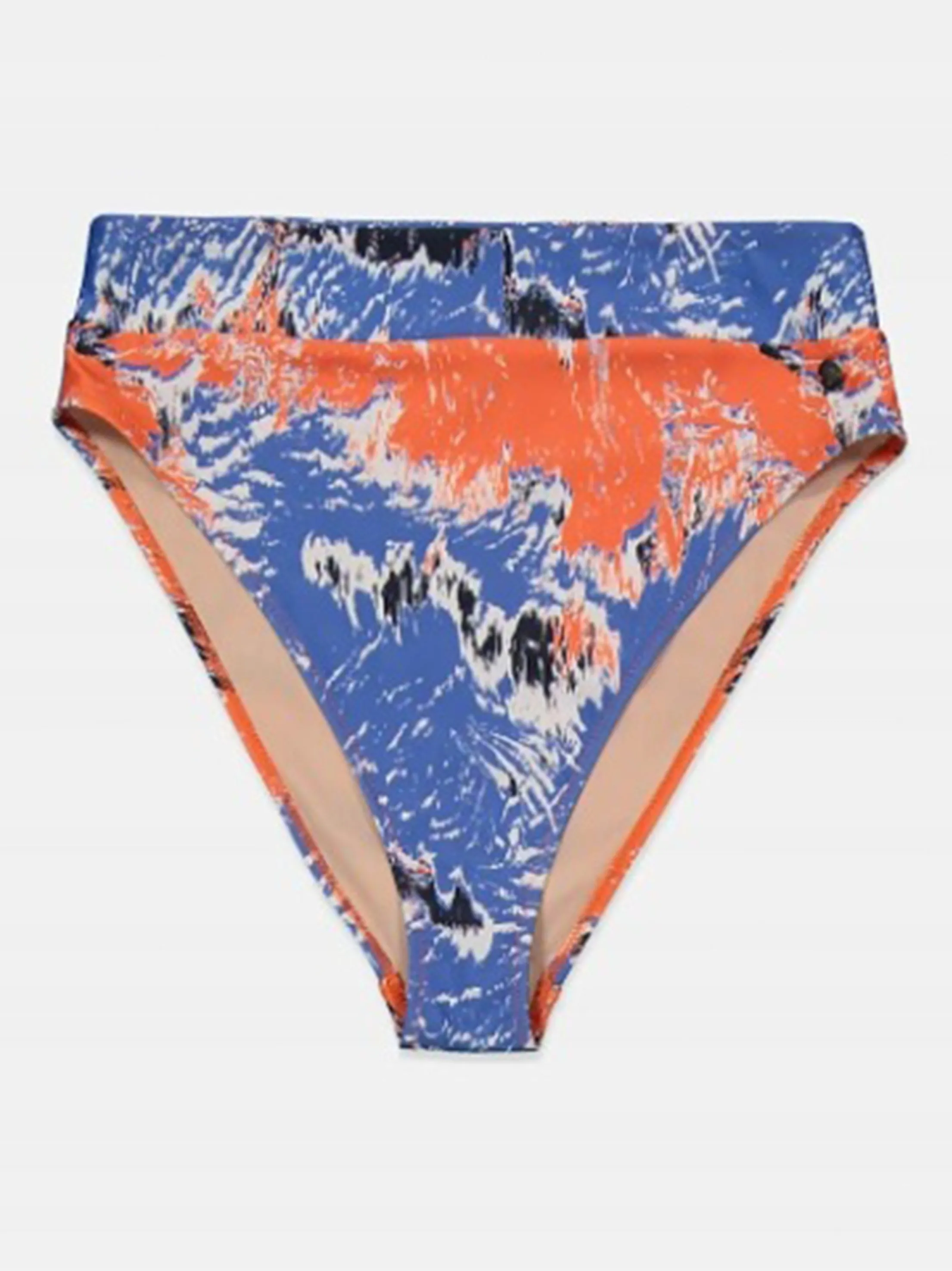 HighNeckStyle Women's Printed Bikini Bottom,Multi