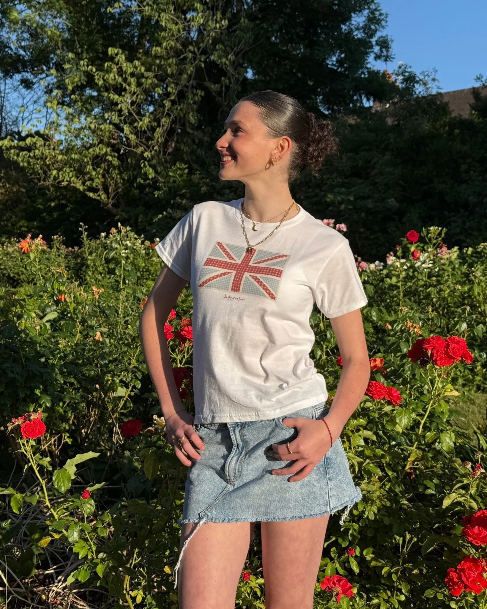 union jack baby tee Sustainable Textile MinimalBranding