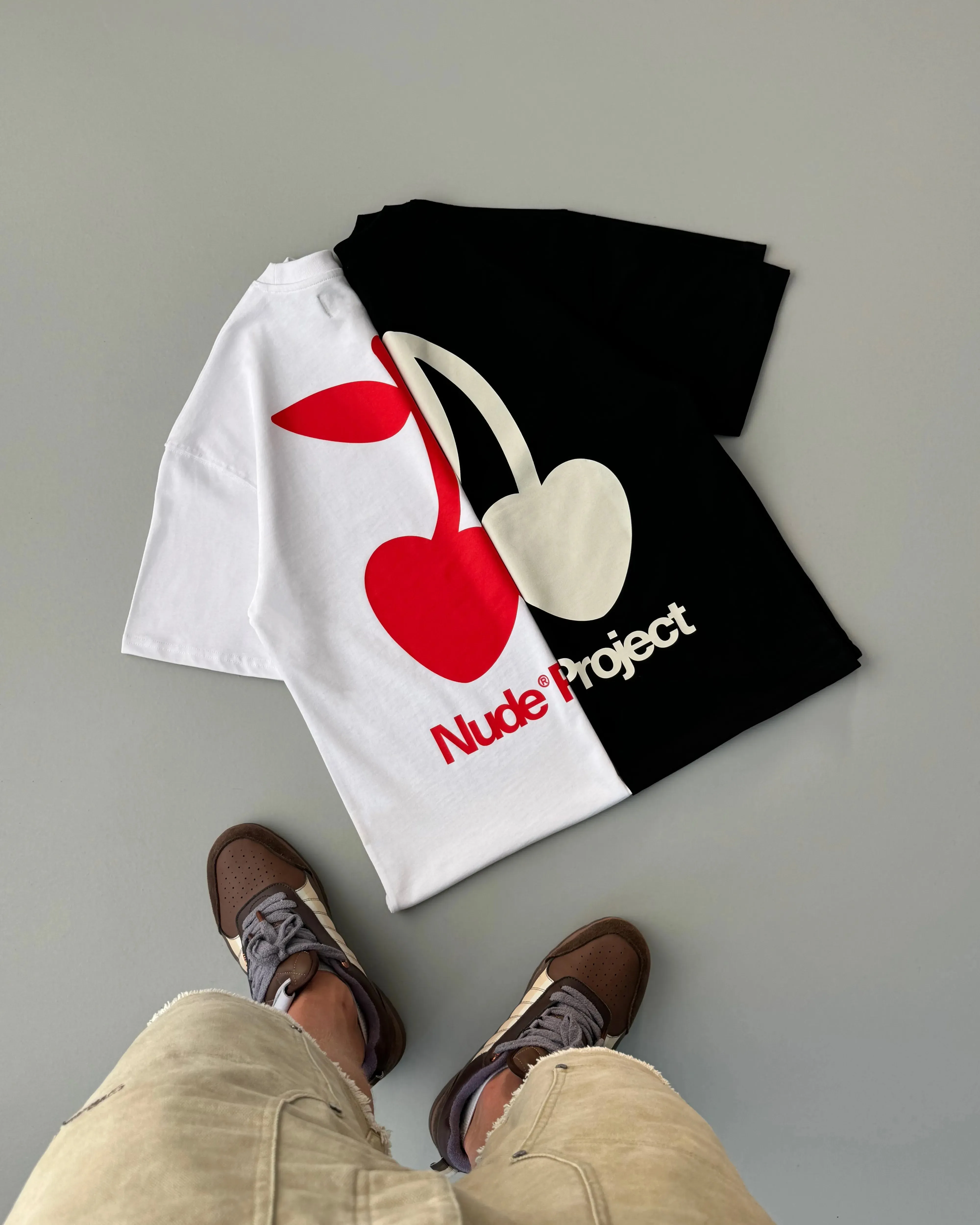 Cozy Layers Cherry Logo Tee Black