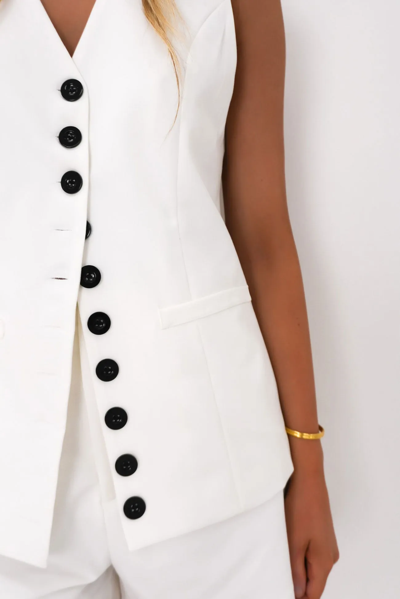 Bonnie Vest White AbrasionResistant