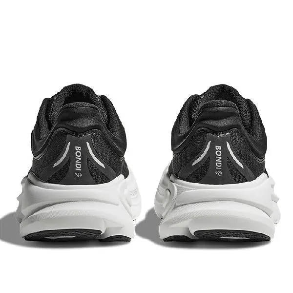 Womens Hoka Bondi 9 Extra Wide in Black/White All Terrain Adaptability