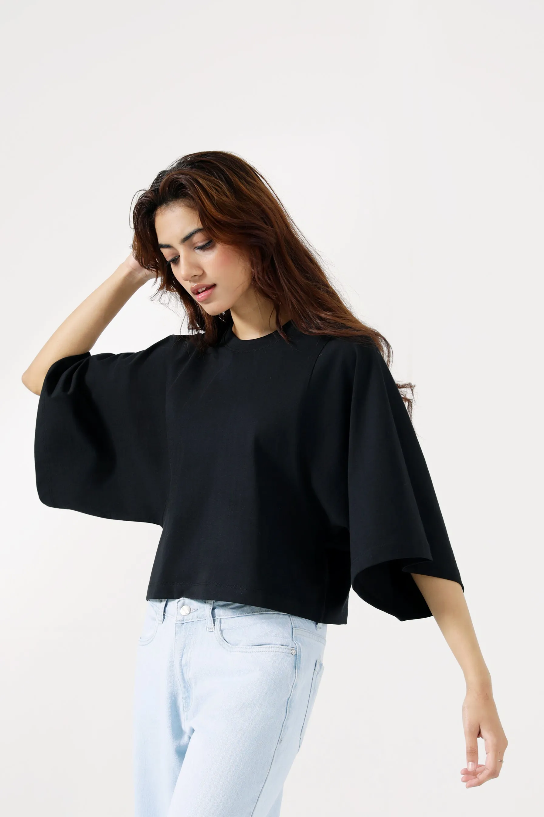 BOX FIT TEE WITH OVERSIZED ARMHOLE Comfy Fit Lightweight Comfort Wear