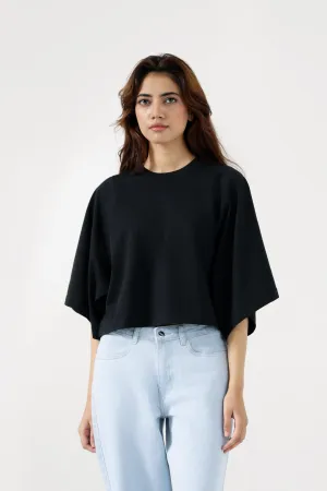 Tubular Knit Structure Urban Fit BOX FIT TEE WITH OVERSIZED ARMHOLE