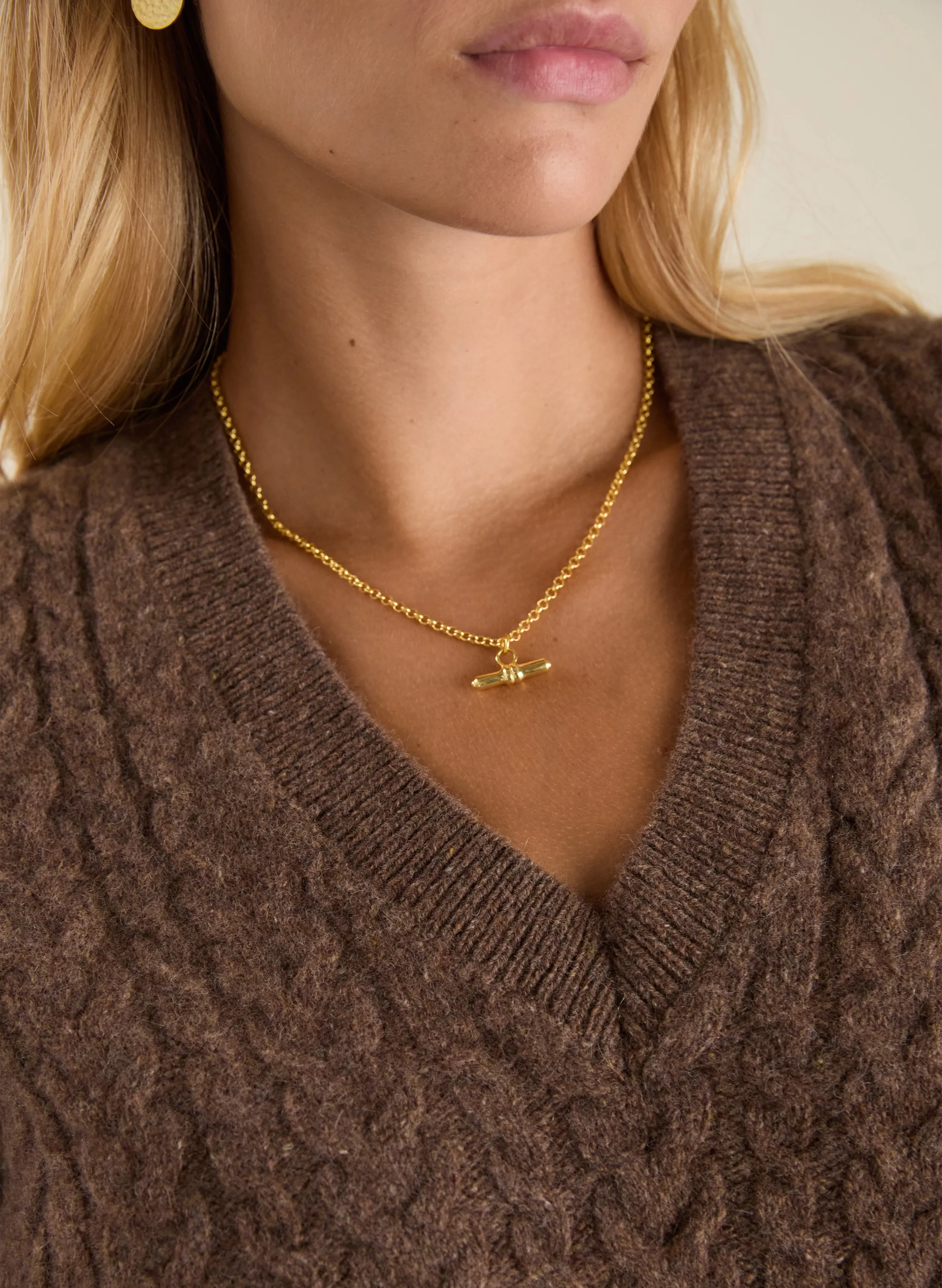 Branca?Wool Cable Jumper Versatile Warmth Work Day