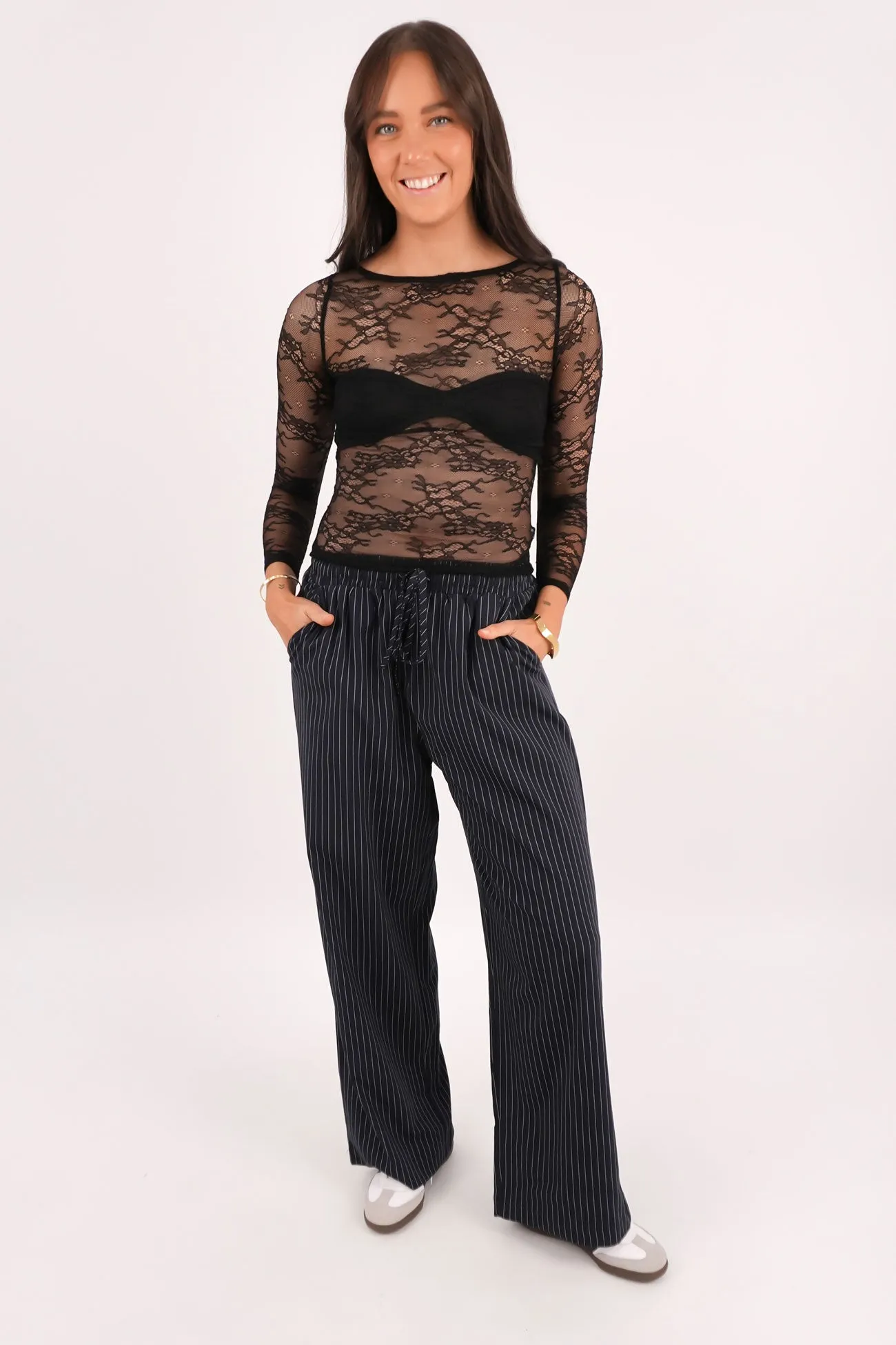 Brayden Long Sleeve Top Black Bead Soul