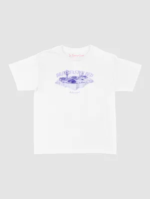 breakfast in bed baby tee Lace trim Travel Ready