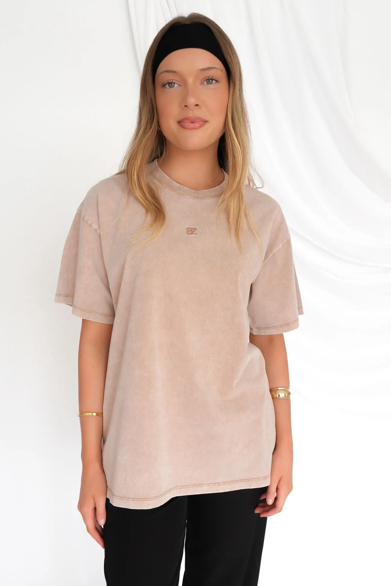 Essential BZ Tee Brown Geometric Print