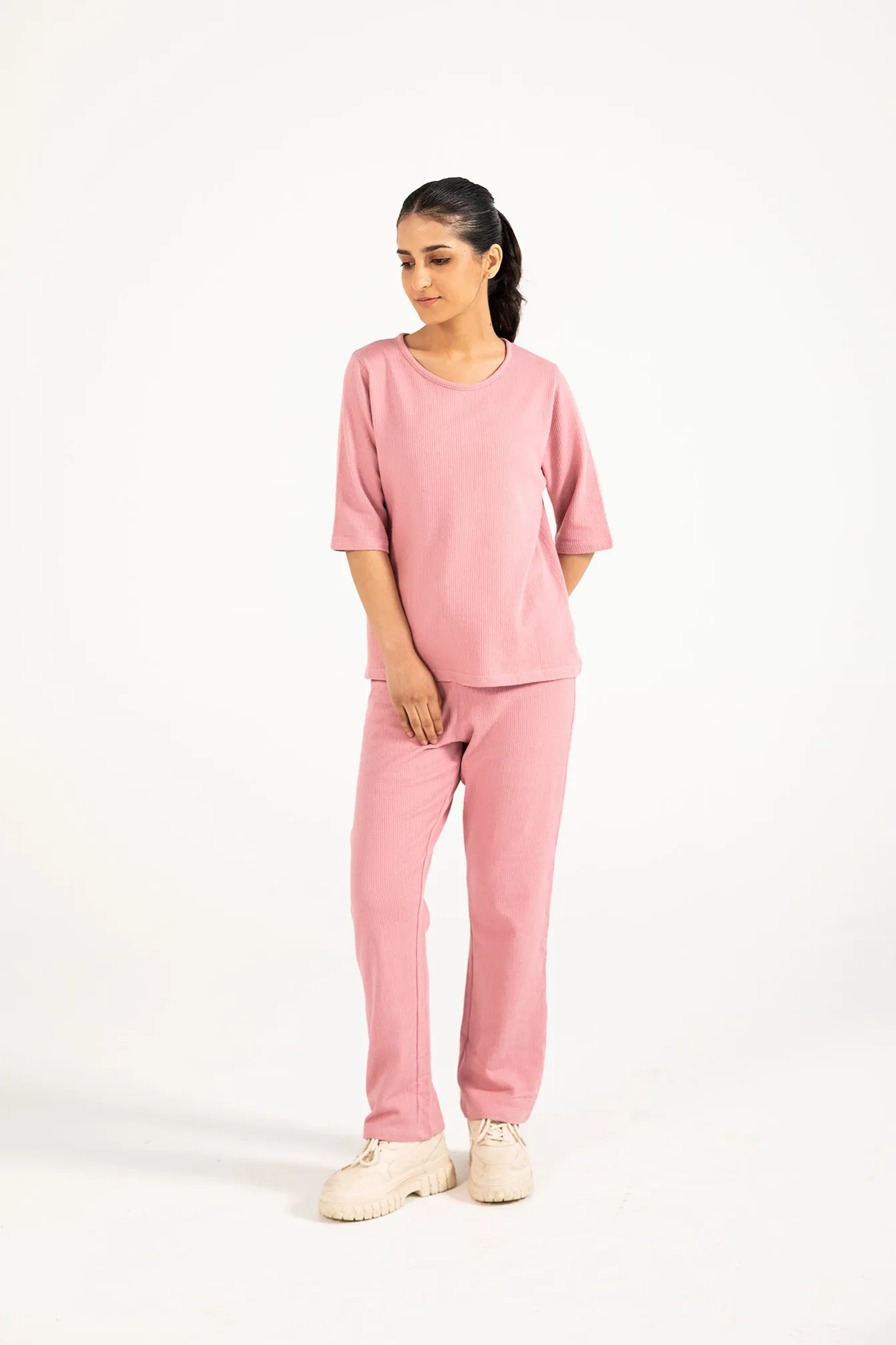 TEXTURED KNIT TOP skin friendly