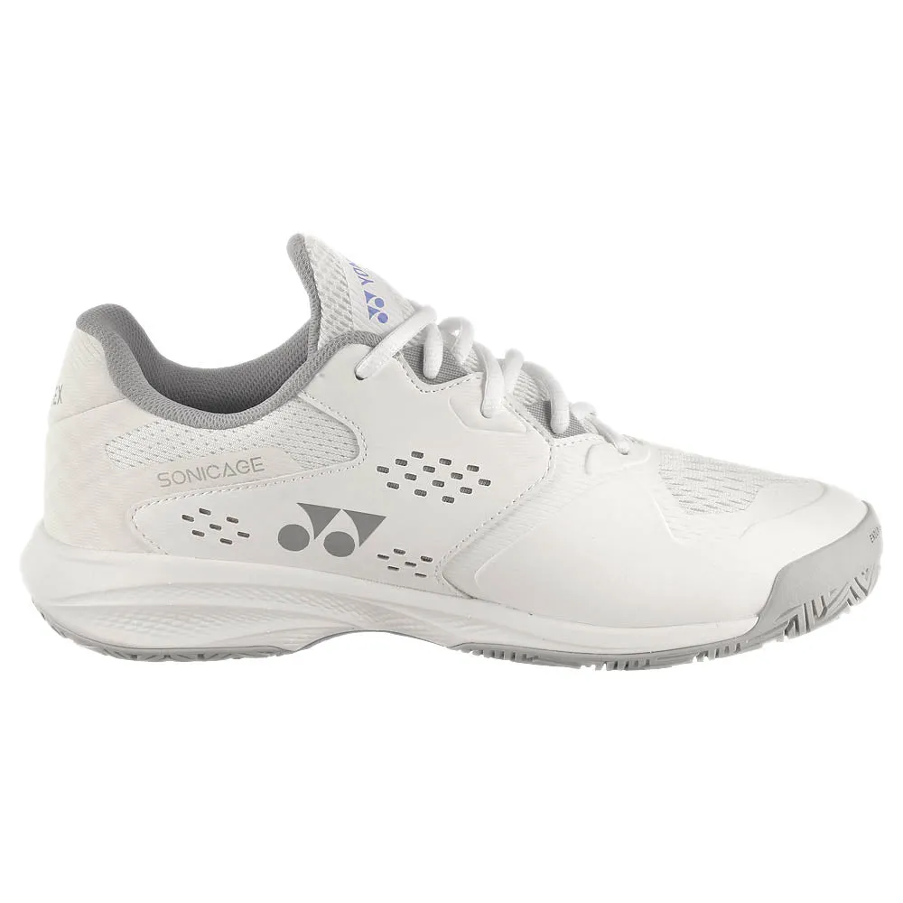Non Restrictive Fit Stretch upper Yonex Women's Sonicage - White/Gray