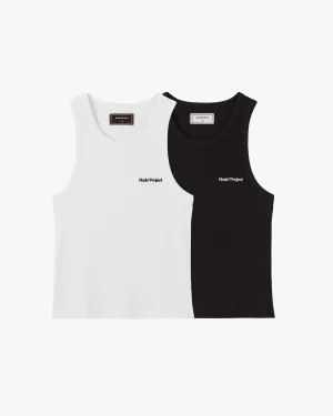 Basic Tank Top Black/White Machine Fit