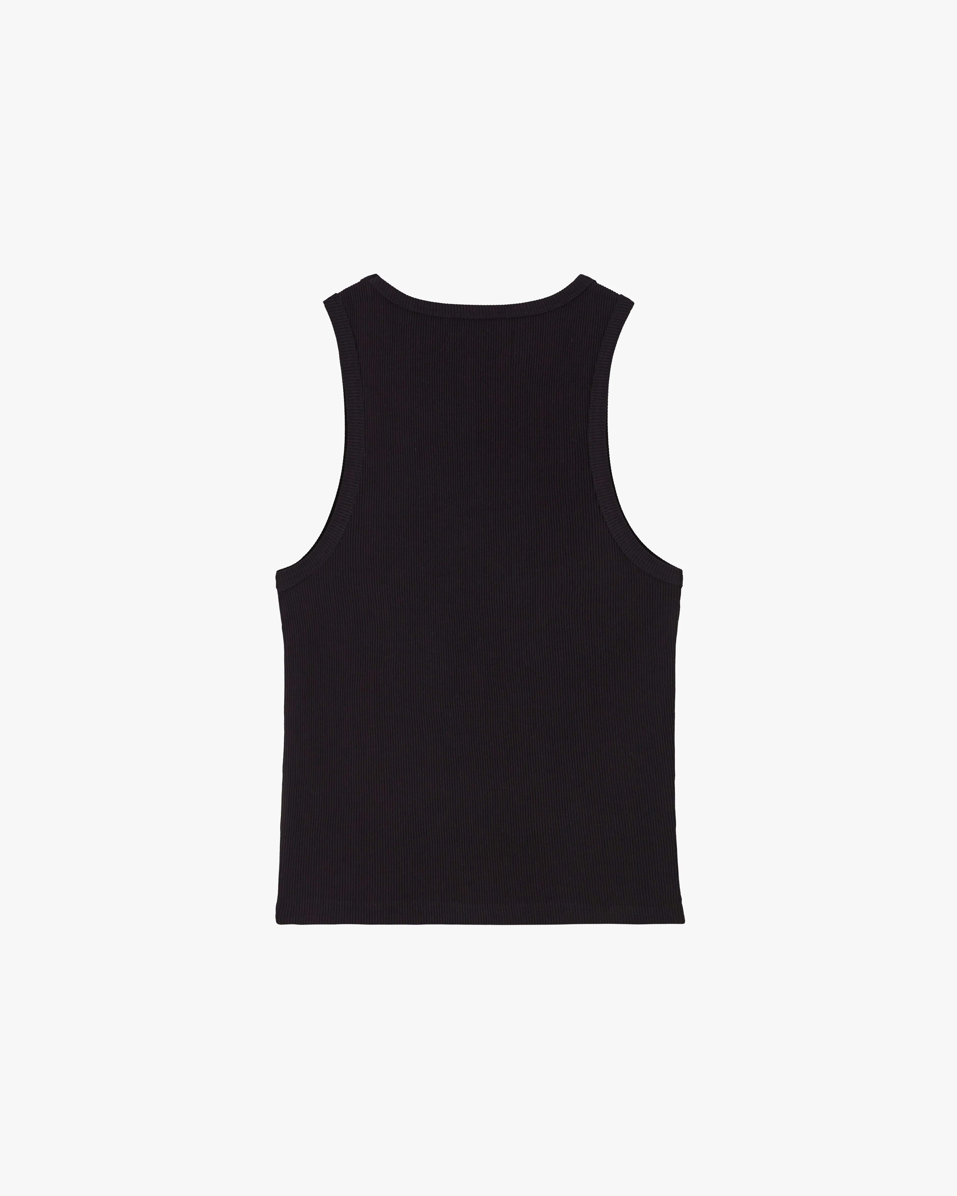 Basic Tank Top Black/White SweatAbsorbentLining Flexible Waistband