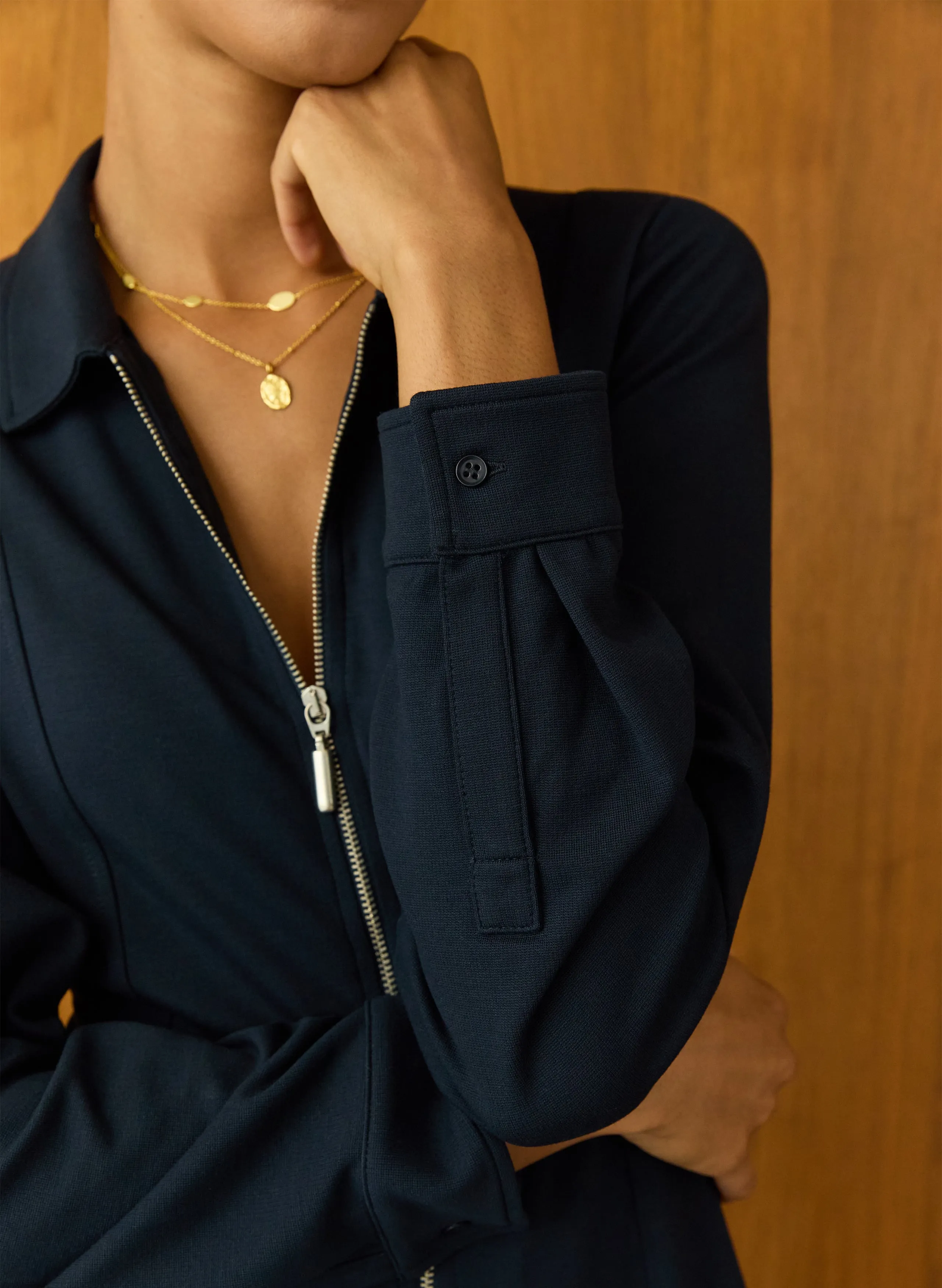 Relaxed day dress Modern Layering Mariposa?Ponte?Midi Dress