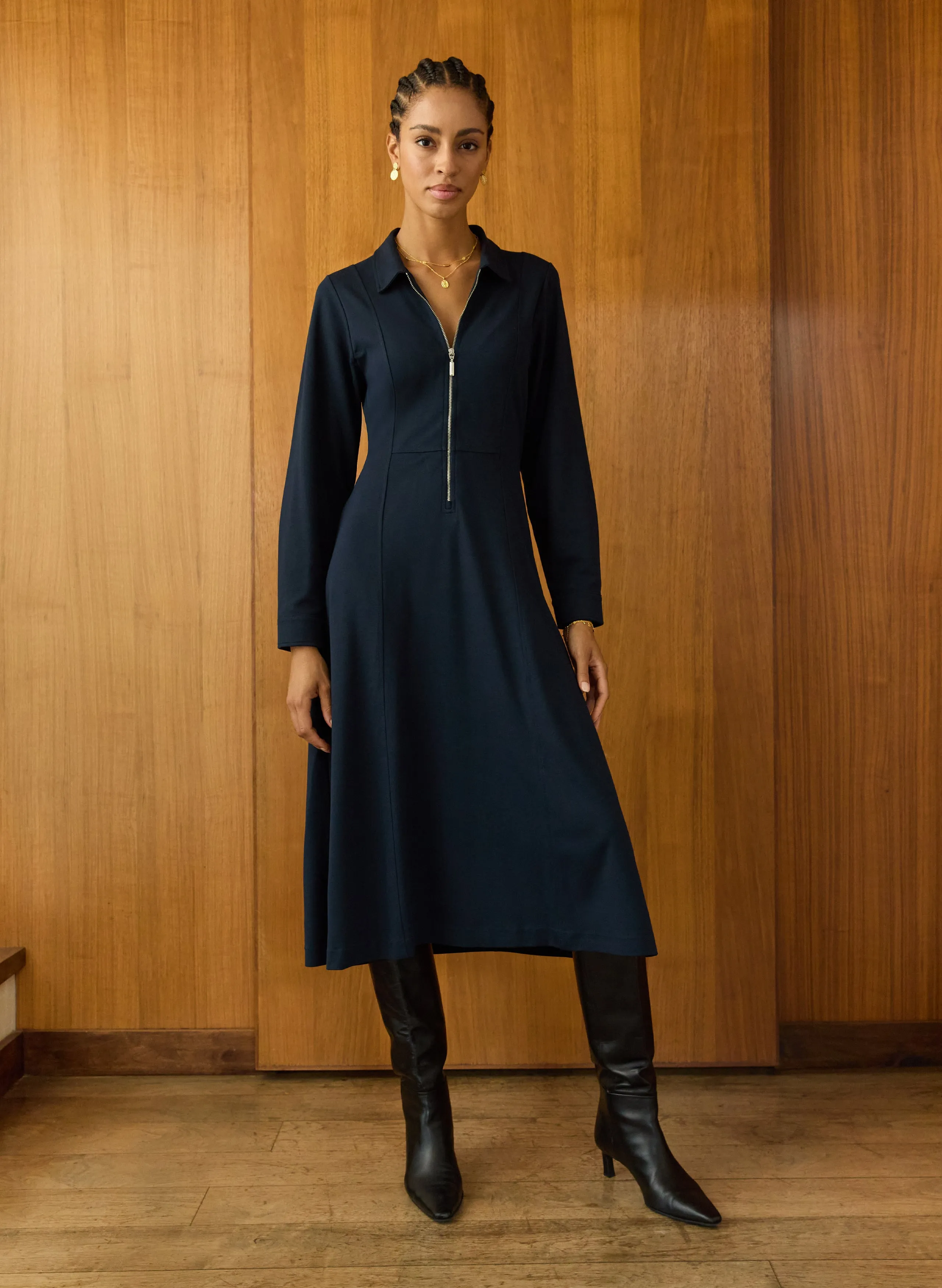 Mariposa?Ponte?Midi Dress Soft Presence